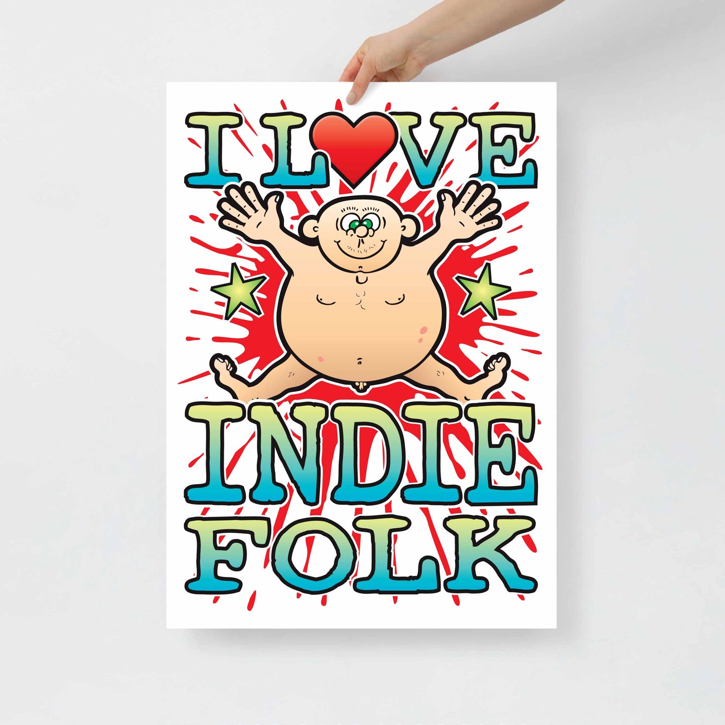 Indie Folk 50x70cm Wall Art / Love Music Poster