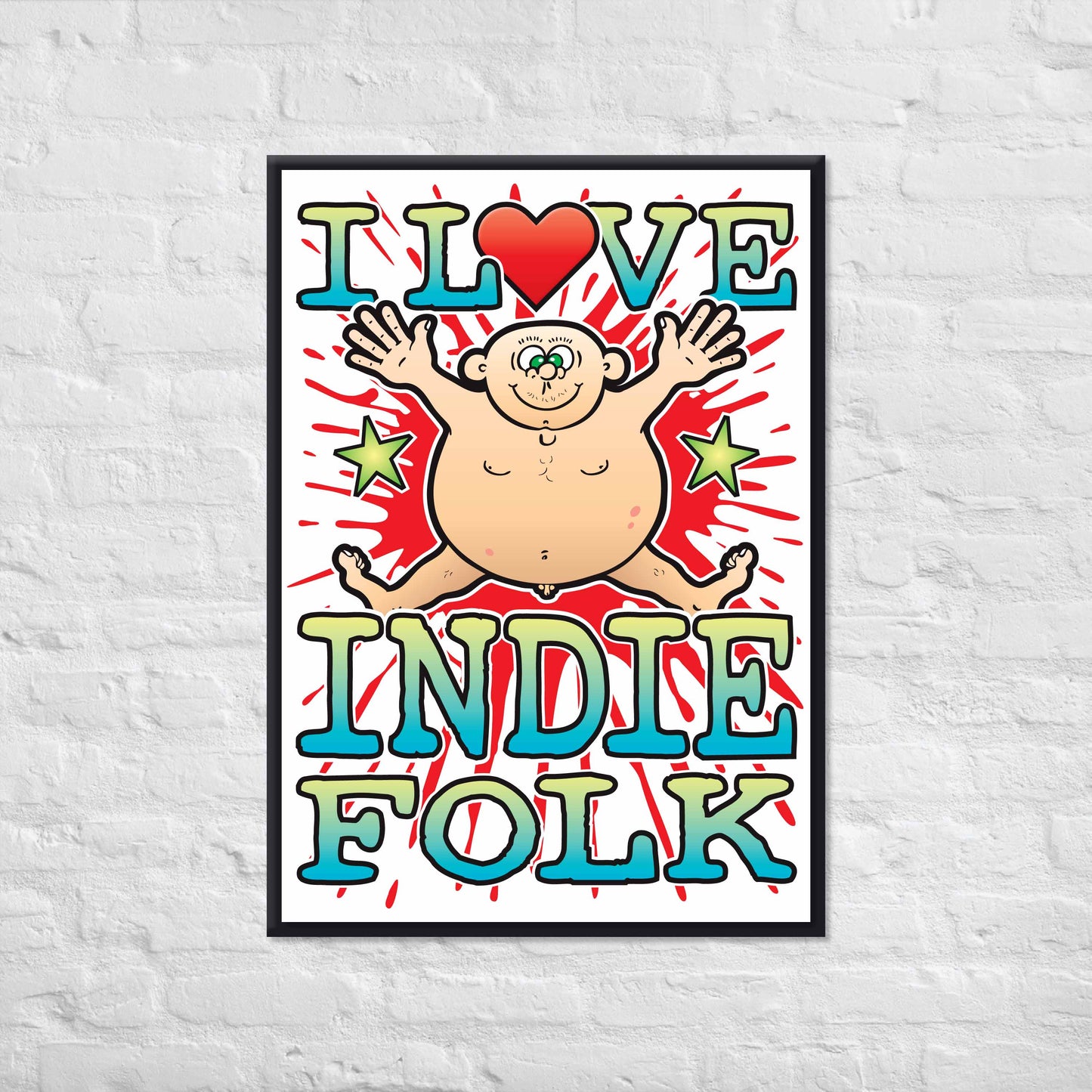 Indie Folk 50x70cm Wall Art / Love Music Poster