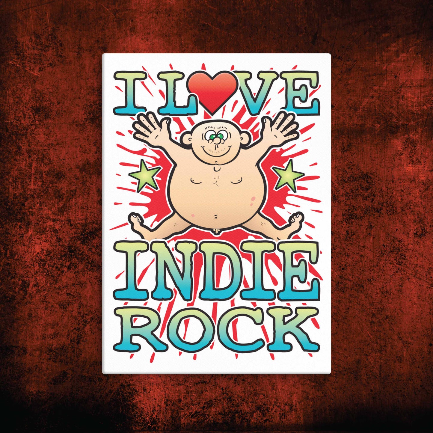 Indie Rock Canvas Print 30x40cm