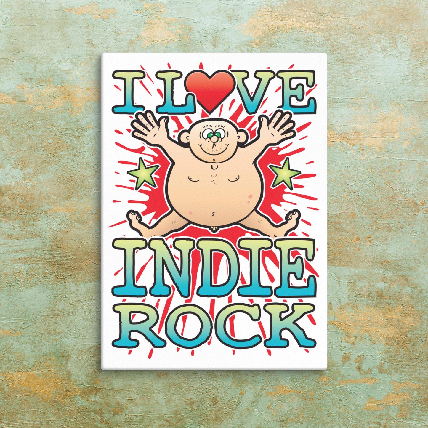 Indie Rock Canvas Print 30x40cm
