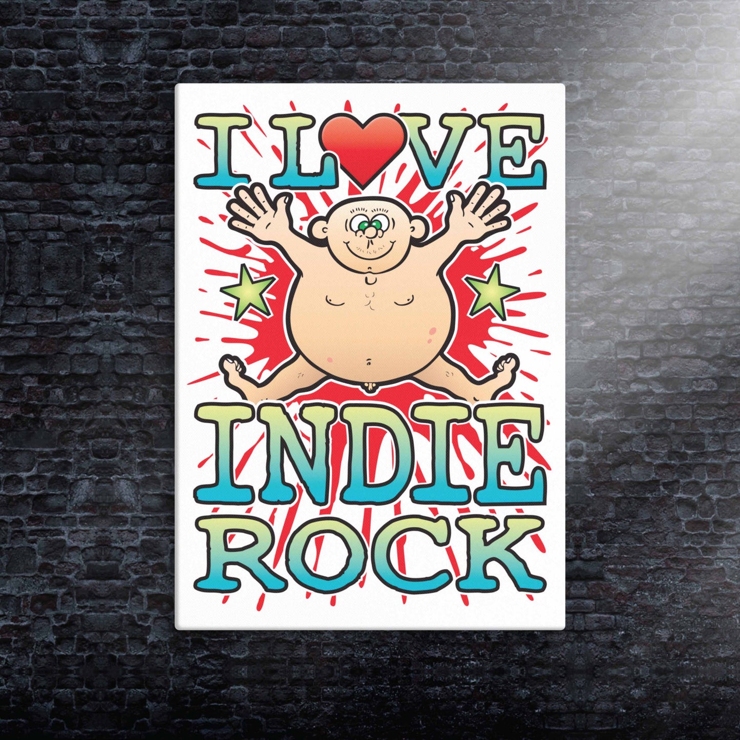 Indie Rock Canvas Print 30x40cm