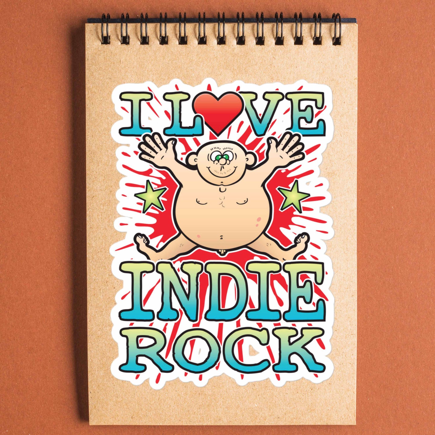 Indie Rock Vinyl Kiss-Cut Sticker / 14 x 10cm