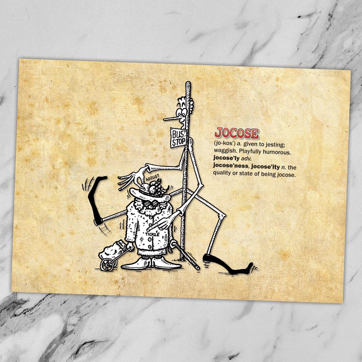Jocose Cartoon Art Print