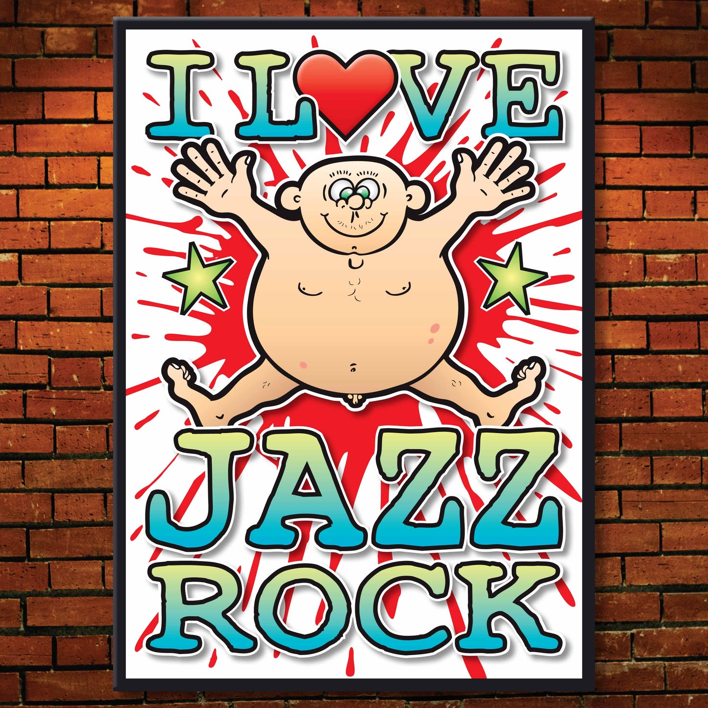 Jazz Rock Art Print / Love Music Poster / Wall Décor / Rock Guru