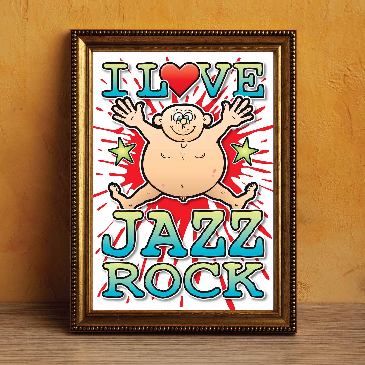 Jazz Rock Art Print / Love Music Poster / Wall Décor / Rock Guru