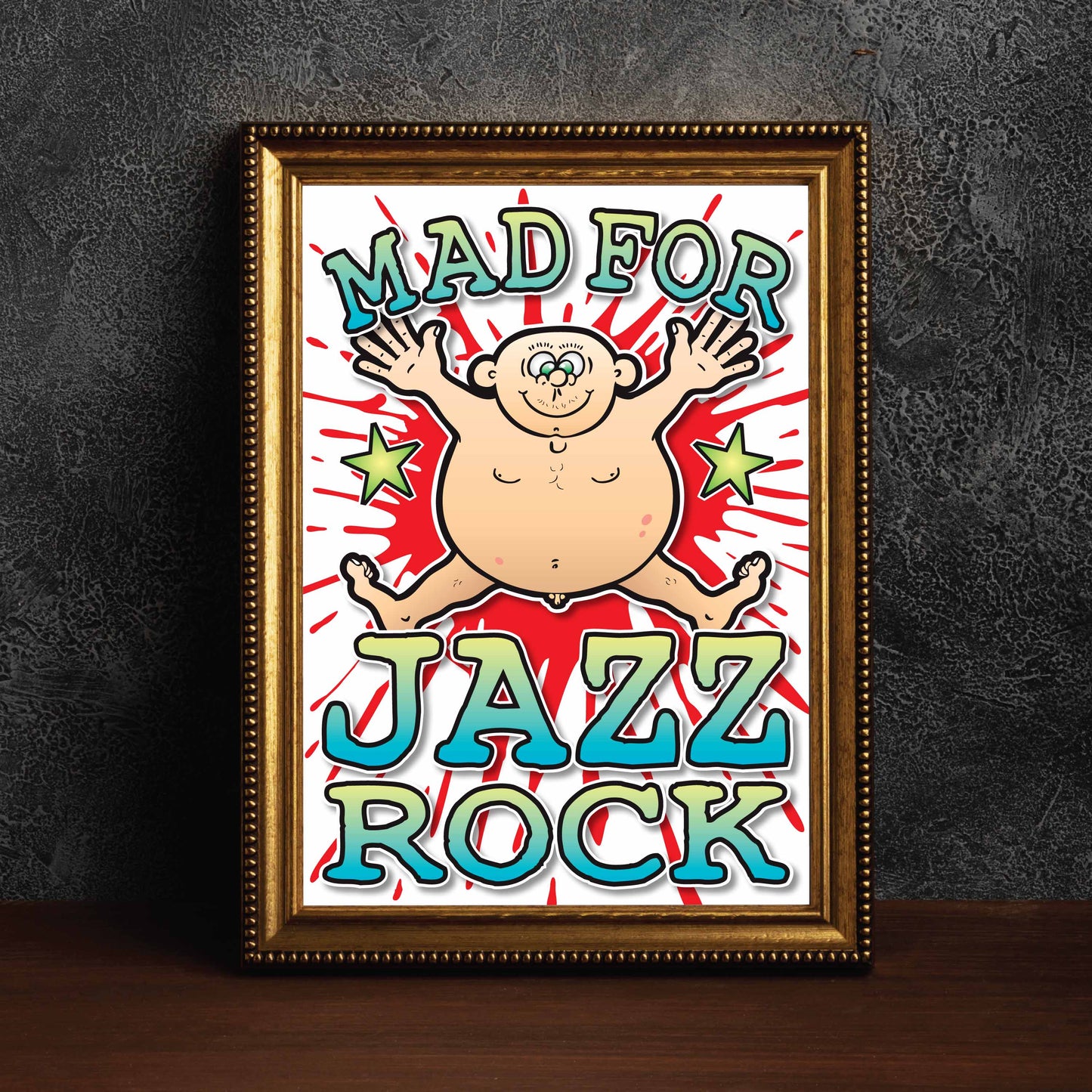 Jazz Rock Art Print / Mad For Music Poster / Wall Décor