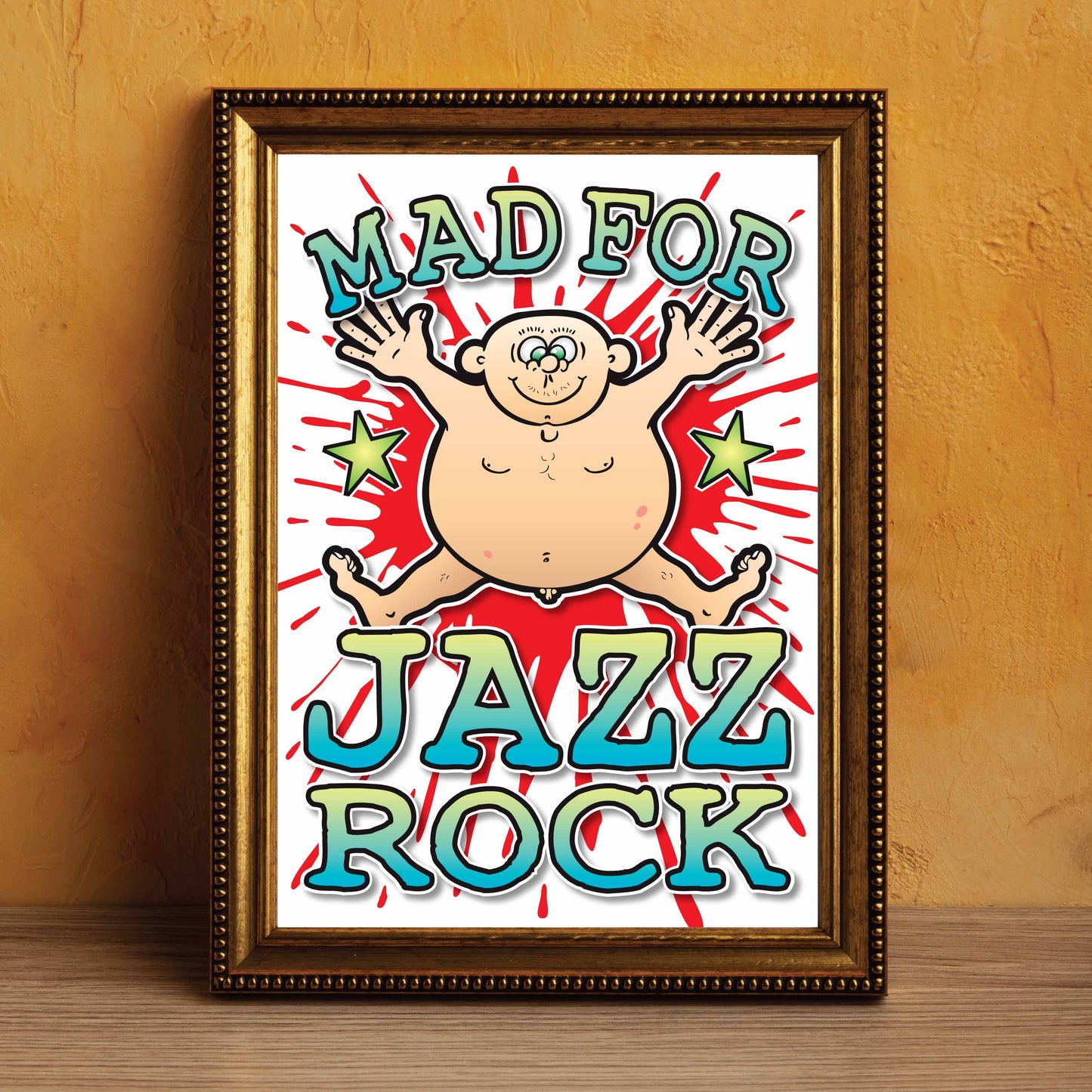 Jazz Rock Art Print / Mad For Music Poster / Wall Décor