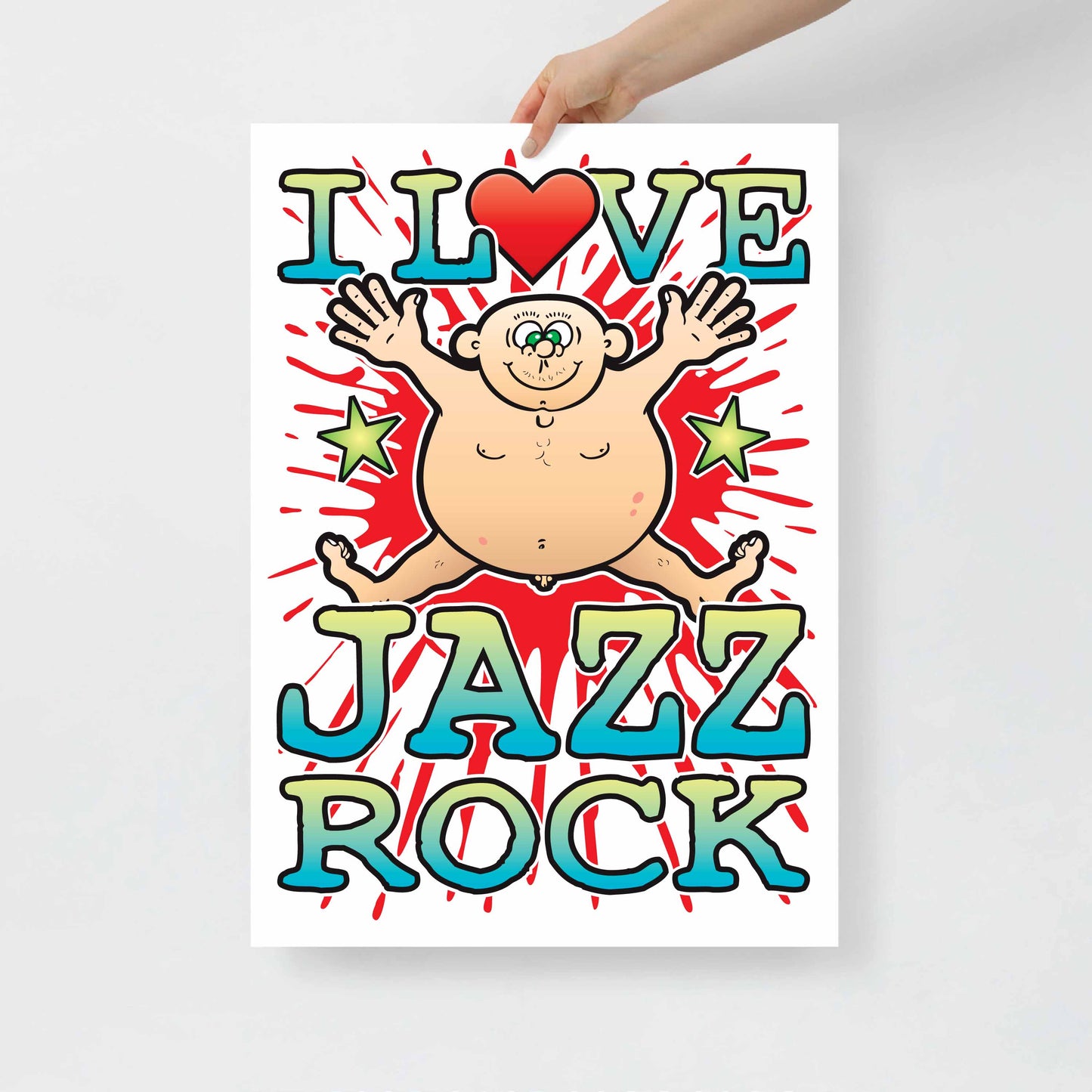 Jazz Rock 50x70cm Wall Art / Love Music Poster