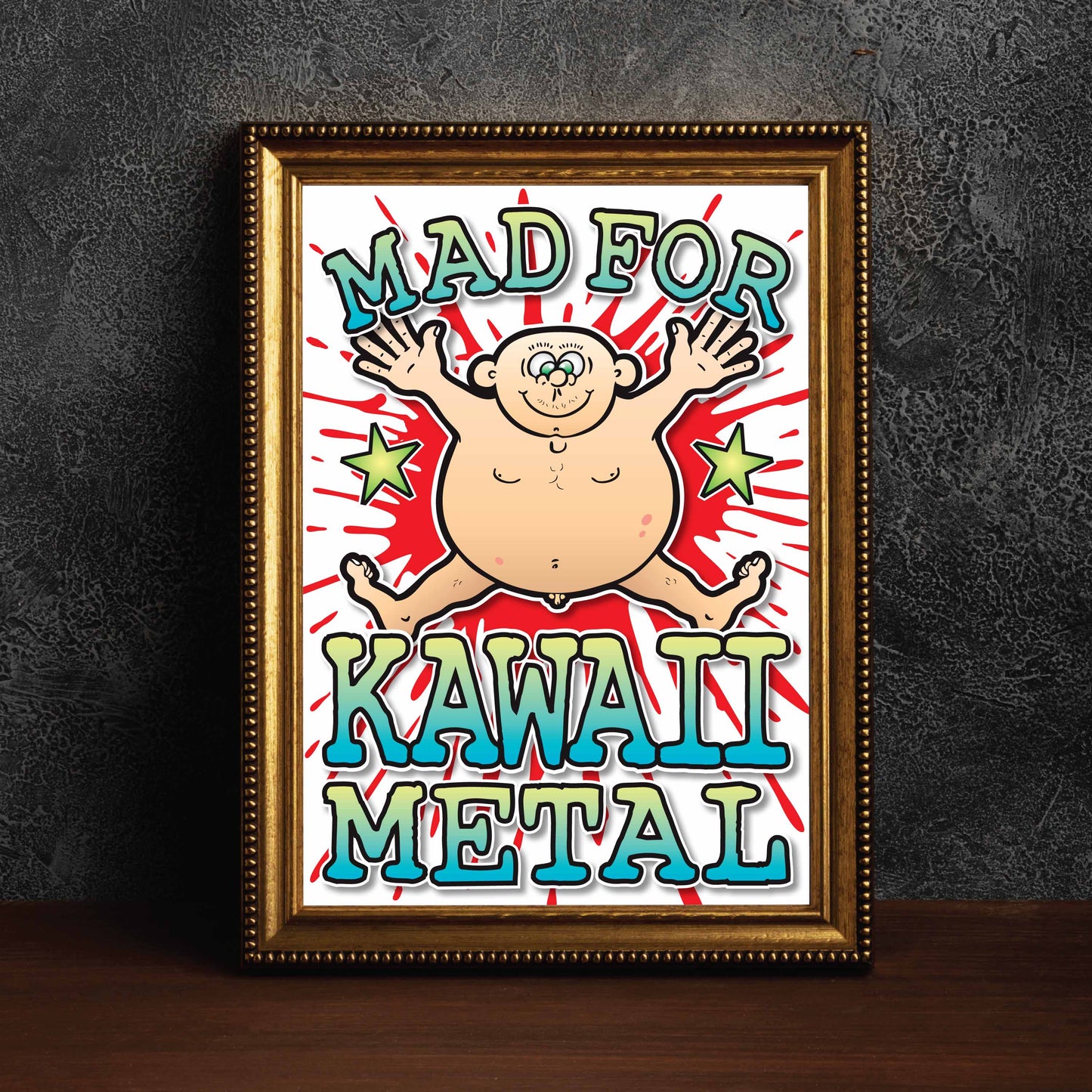 Kawaii Metal Art Print / Mad For Music Poster / Wall Décor
