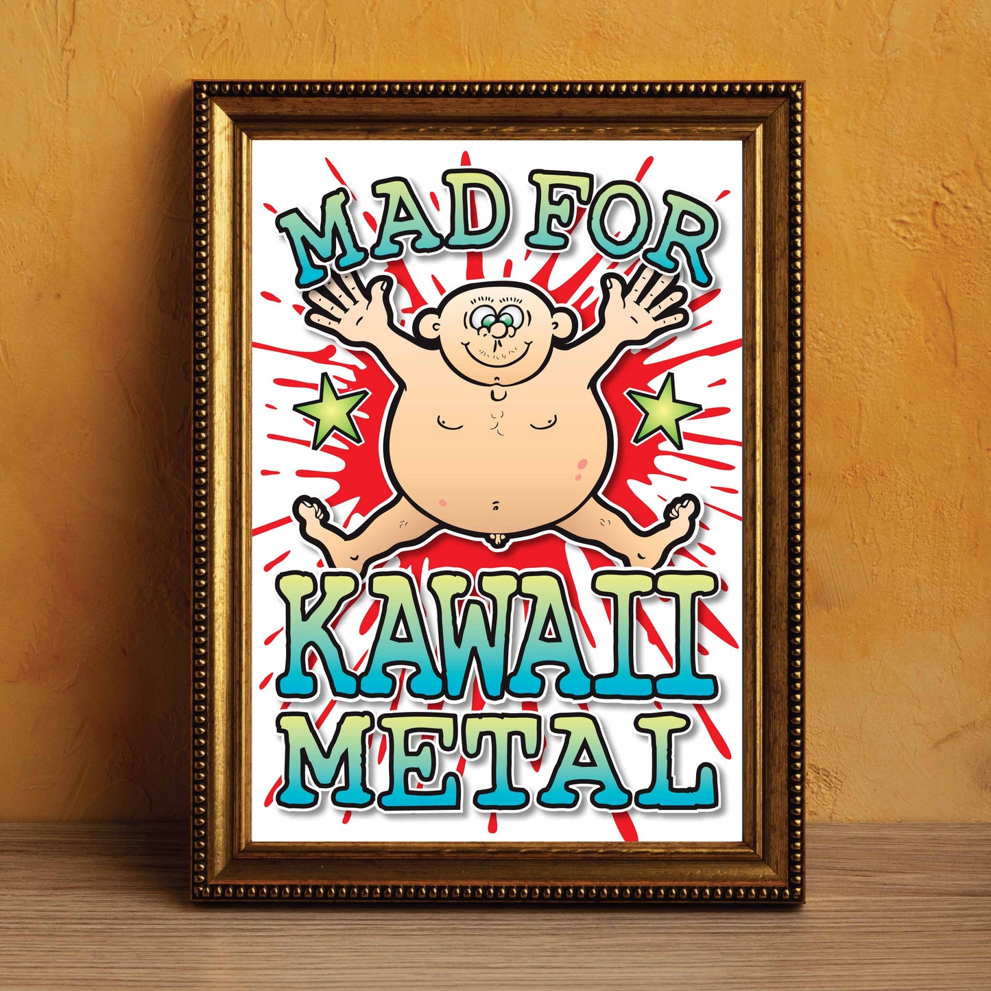 Kawaii Metal Art Print / Mad For Music Poster / Wall Décor