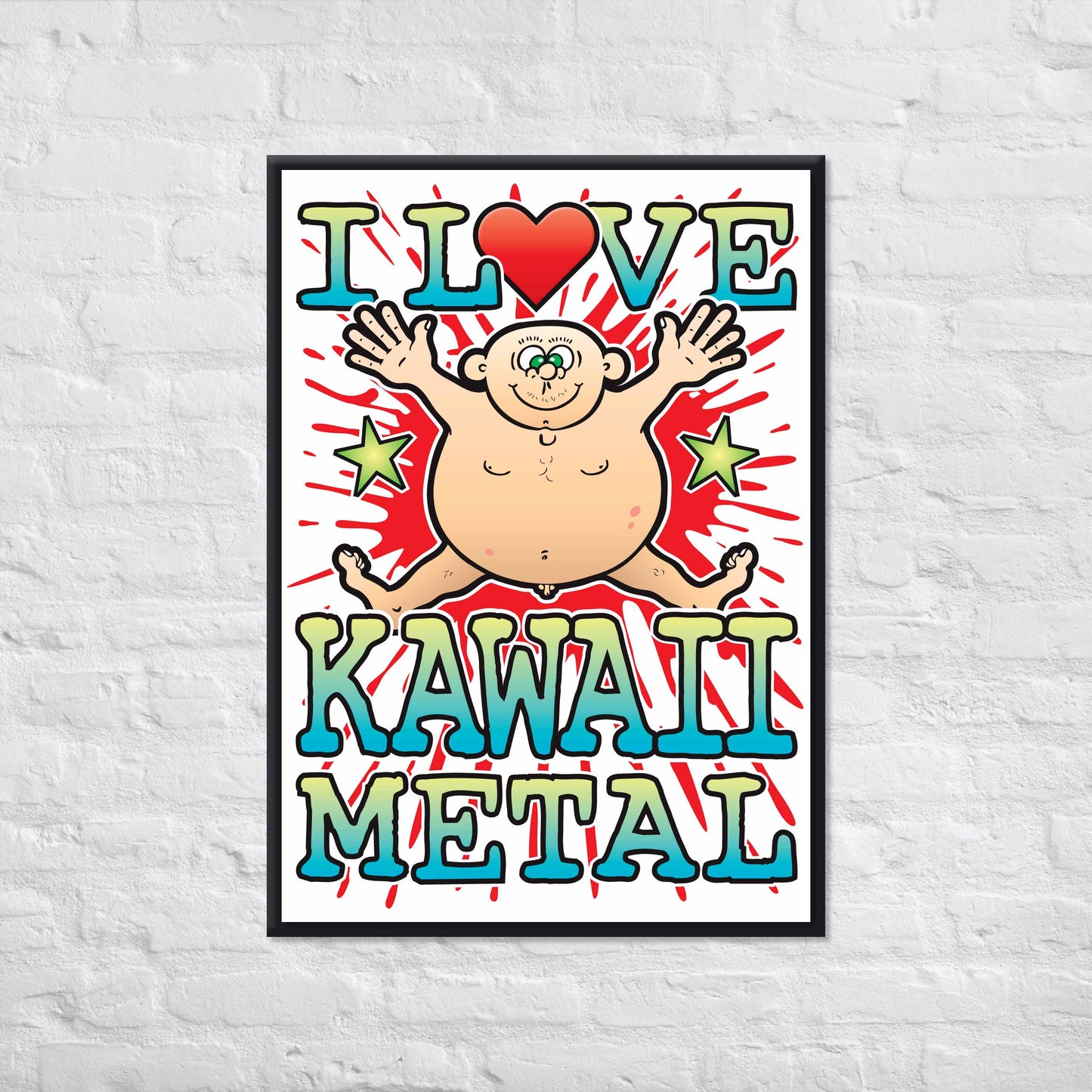 Kawaii Metal 50x70cm Wall Art / Love Music Poster