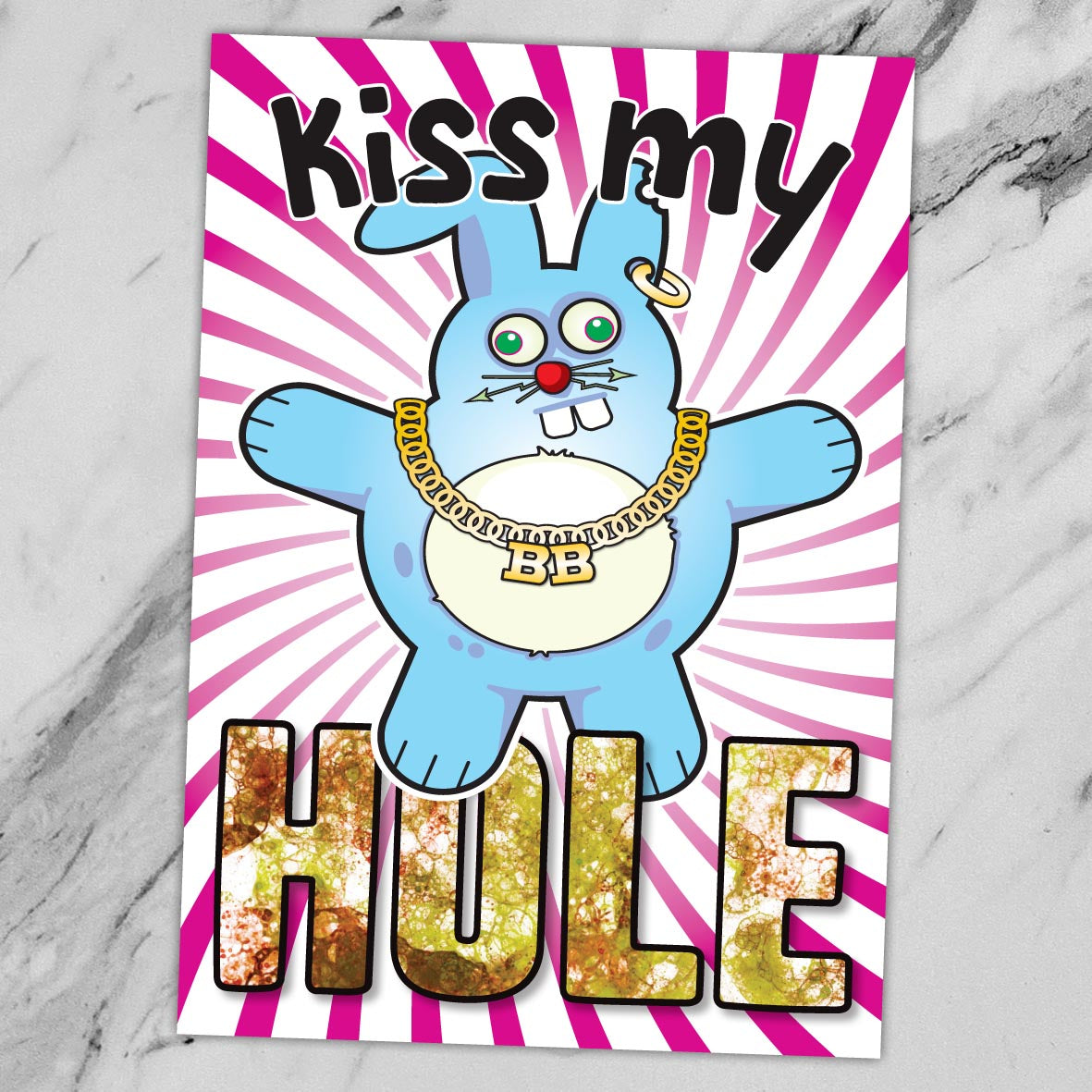 Kiss My Hole - Brutal Bunny Art Print