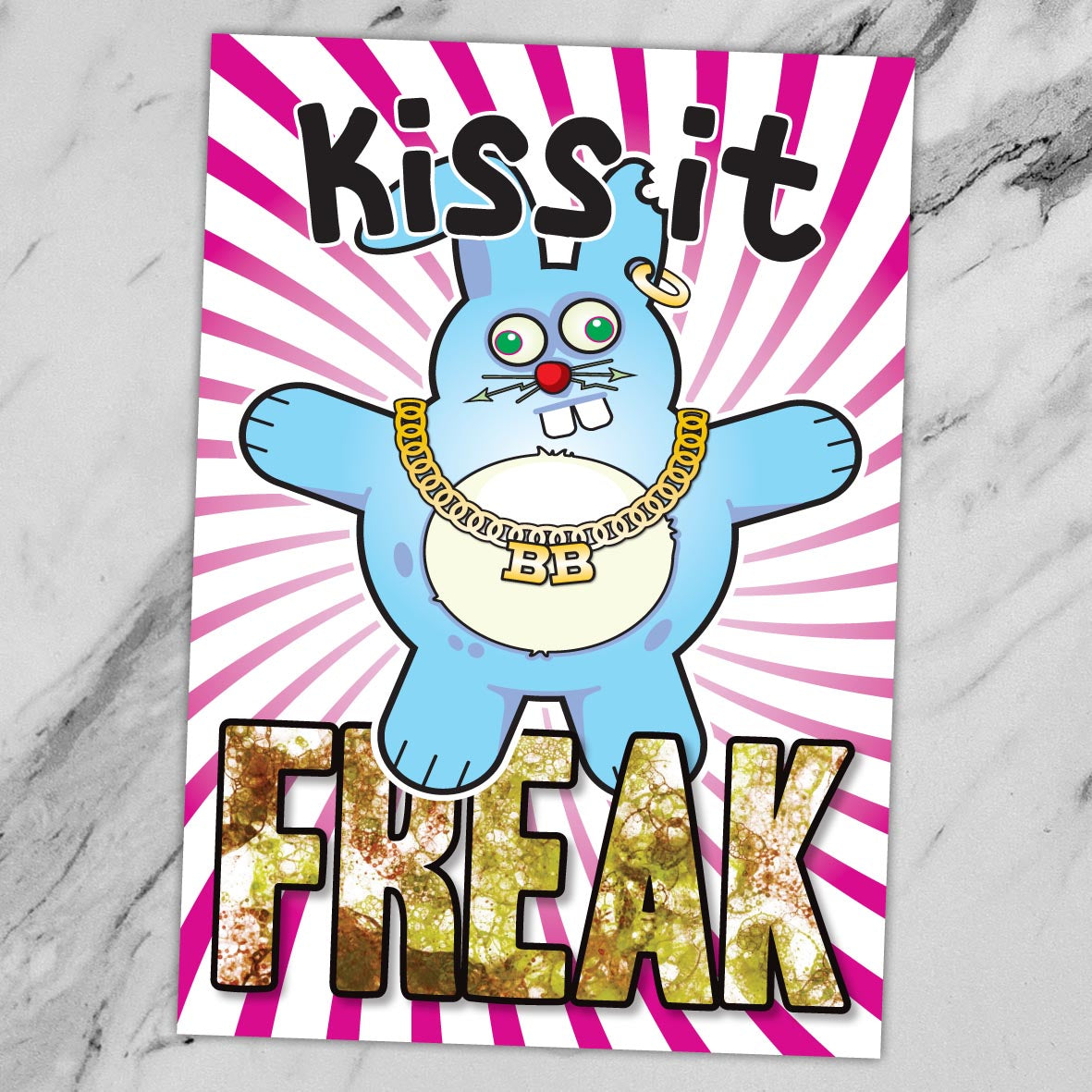 Kiss It Freak - Brutal Bunny Art Print