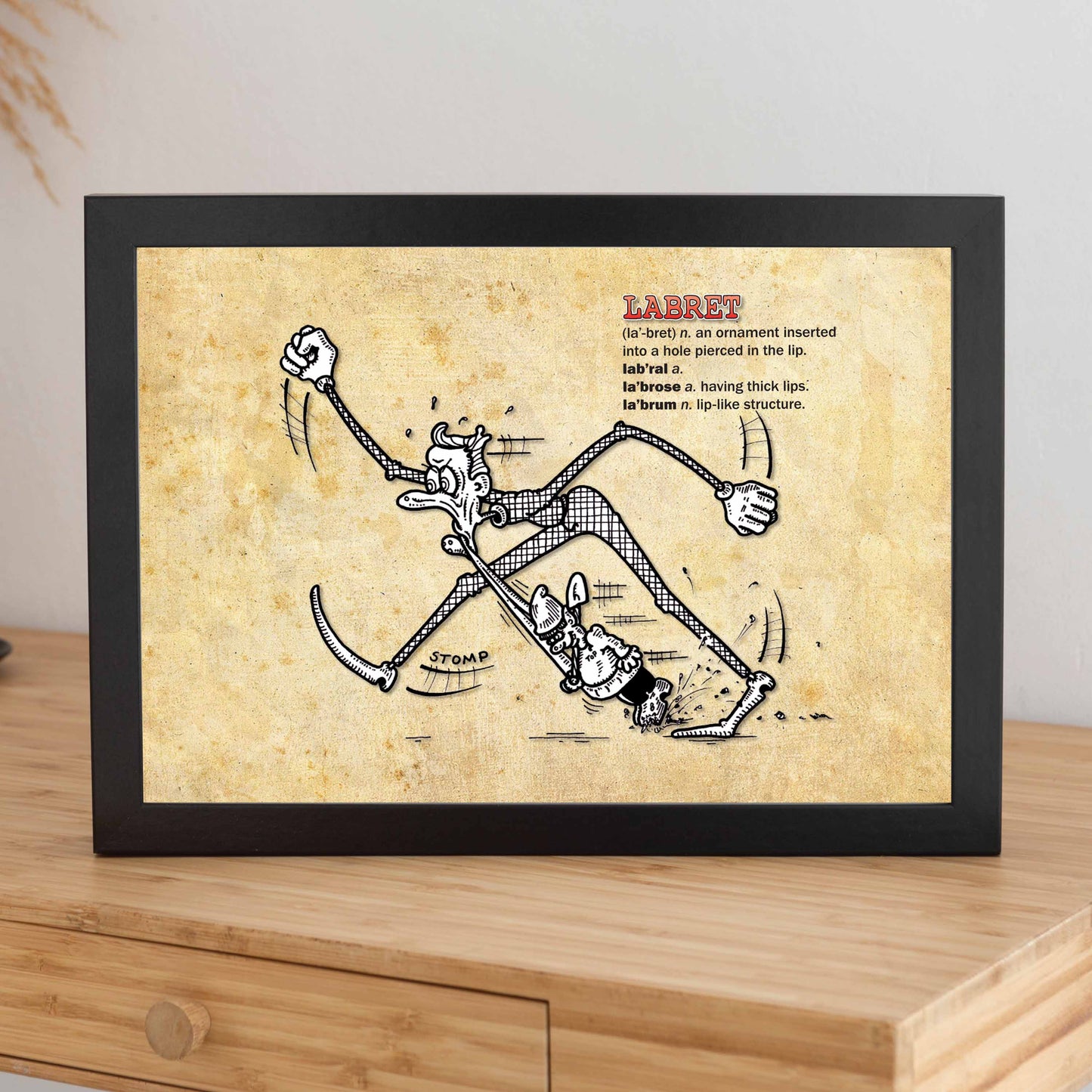 Labret Cartoon Art Print
