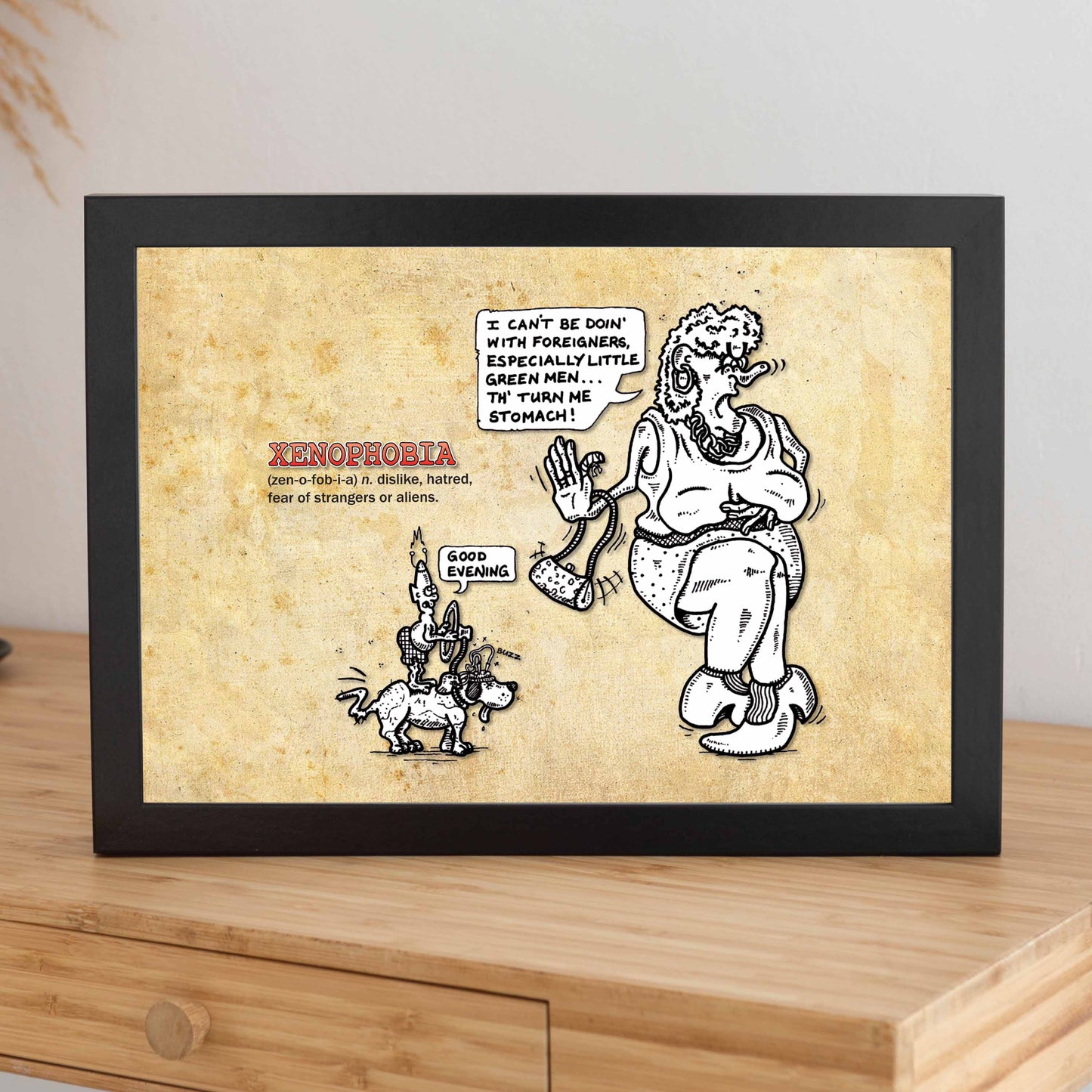 Xenophobia Cartoon Art Print