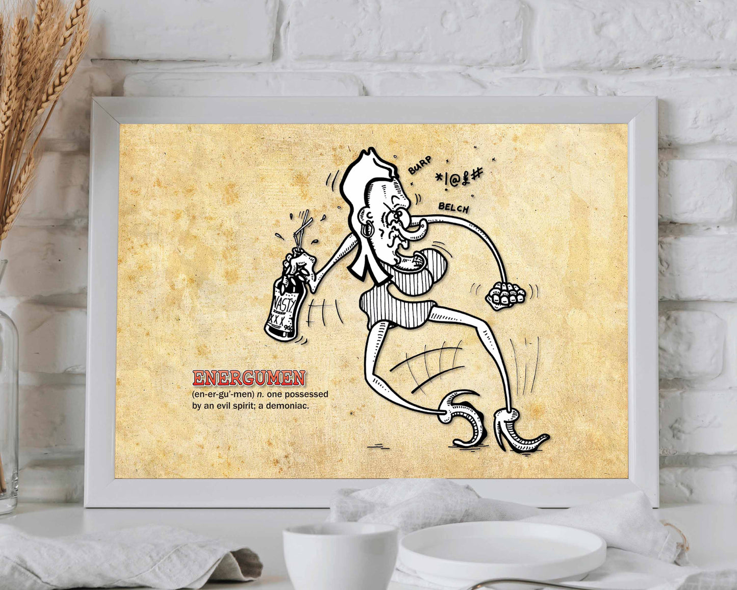 Energumen Cartoon Art Print