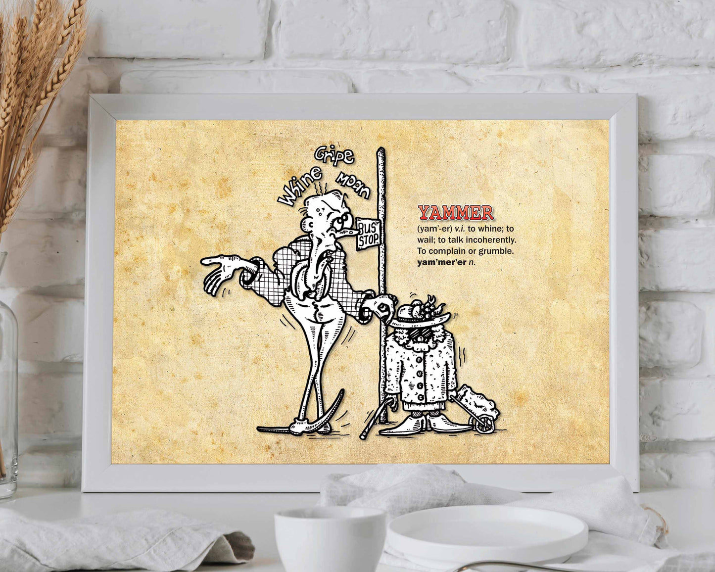 Yammer Cartoon Art Print