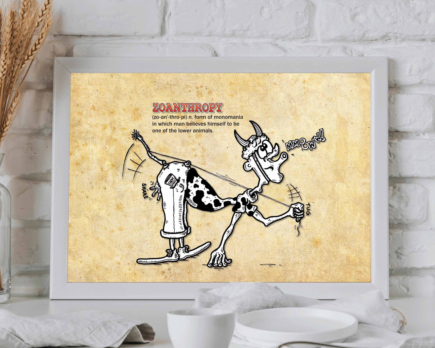 Zoanthropy Cartoon Art Print