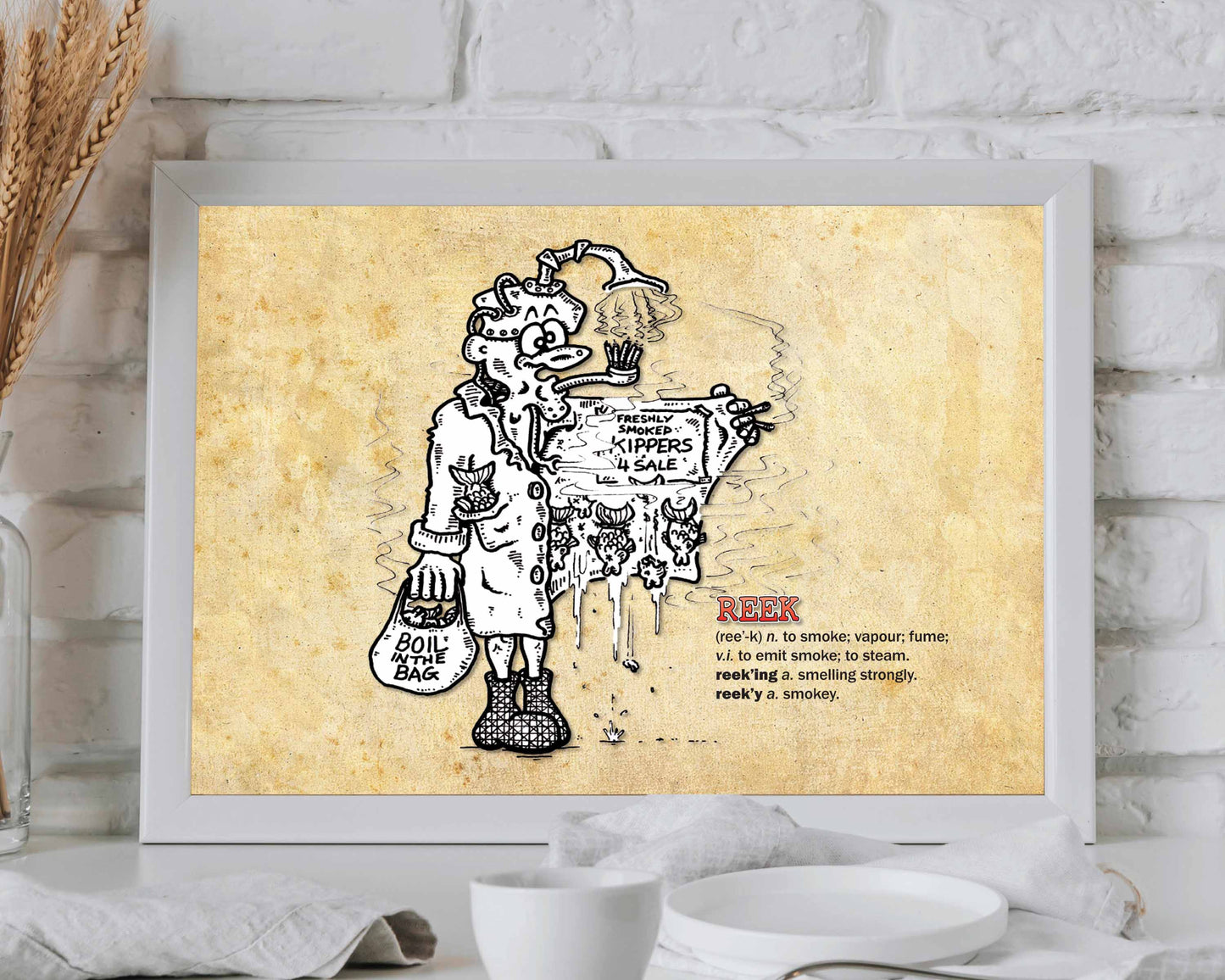 Reek Cartoon Art Print