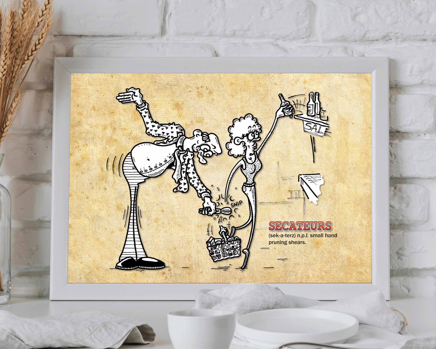 Secateurs Cartoon Art Print