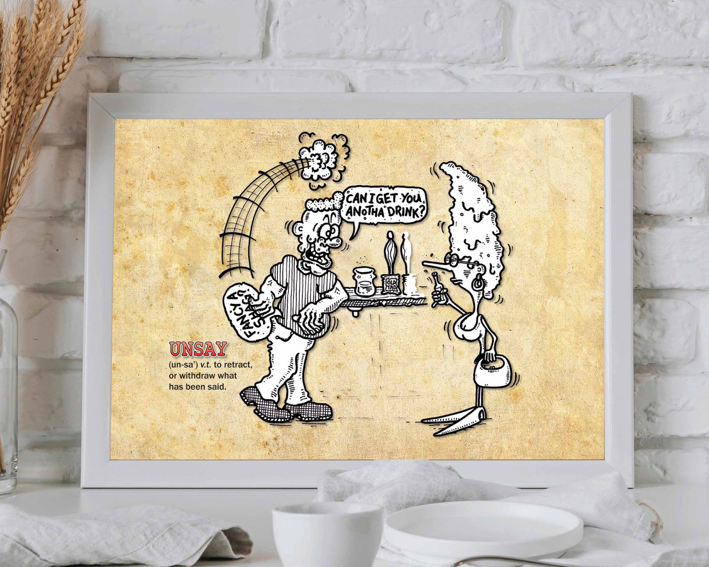 Unsay Cartoon Art Print