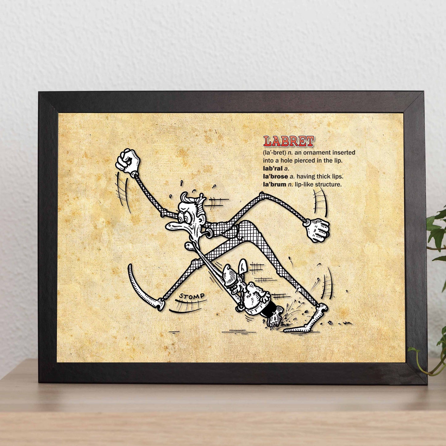 Labret Cartoon Art Print