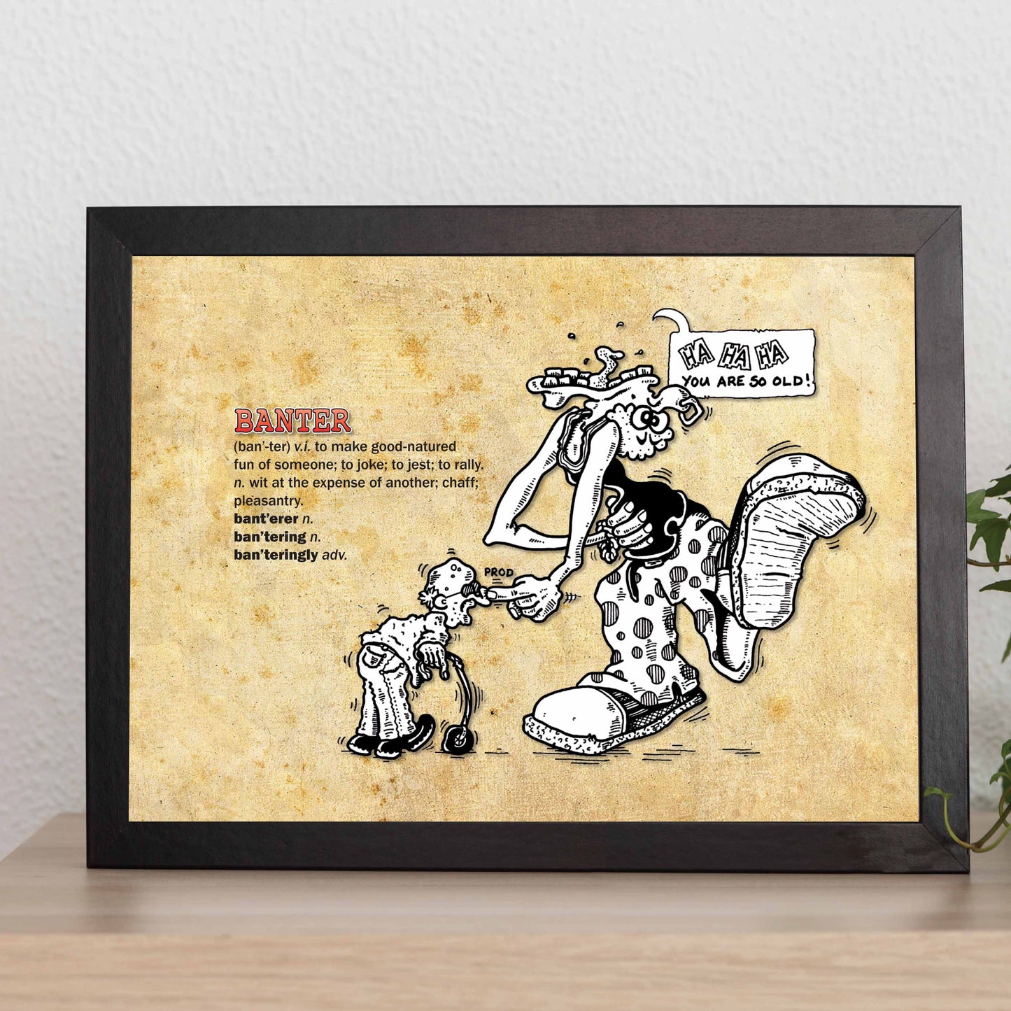Banter Cartoon Art Print