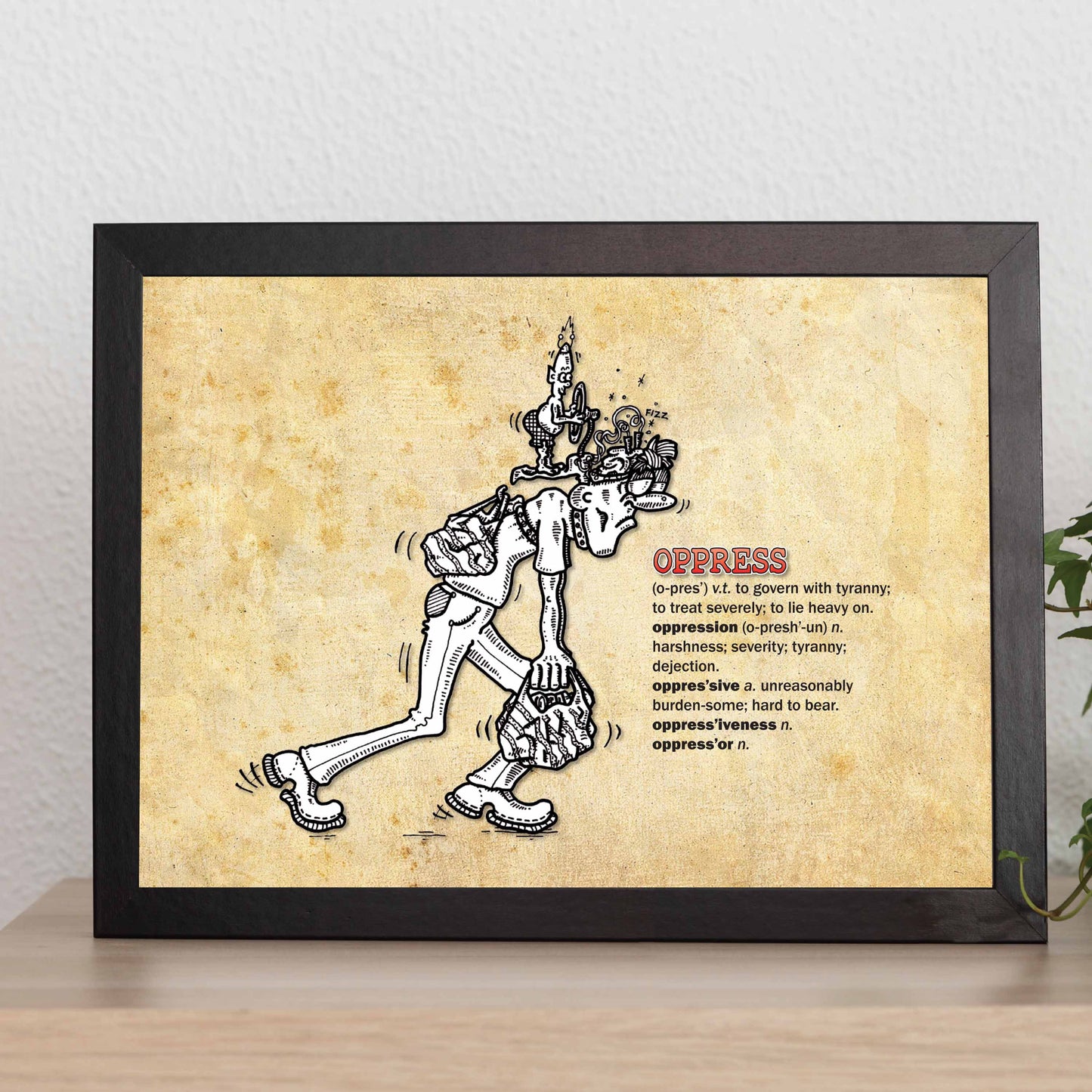 Oppress Cartoon Art Print