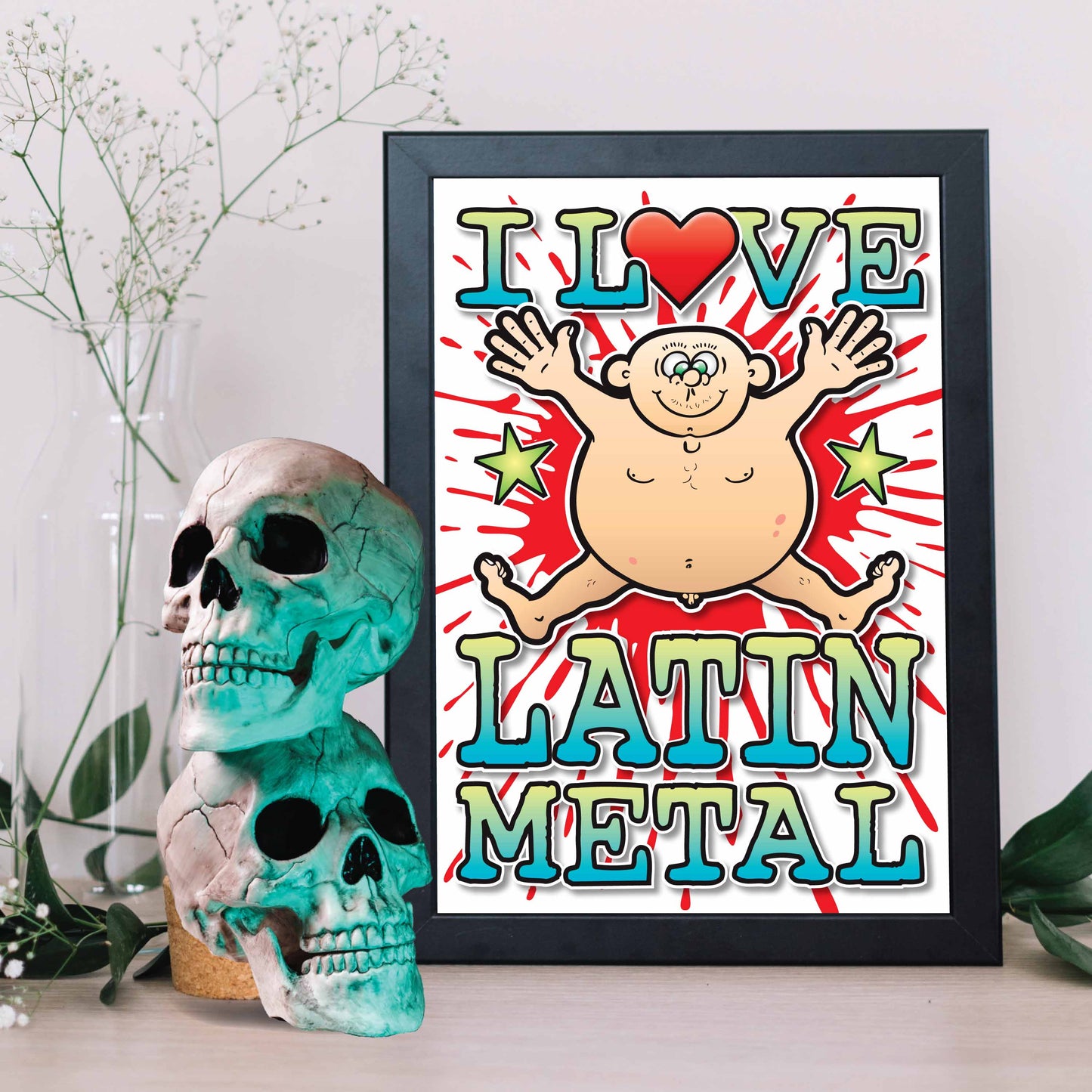 Latin Metal Art Print / Love Music Poster / Wall Décor / Rock Guru