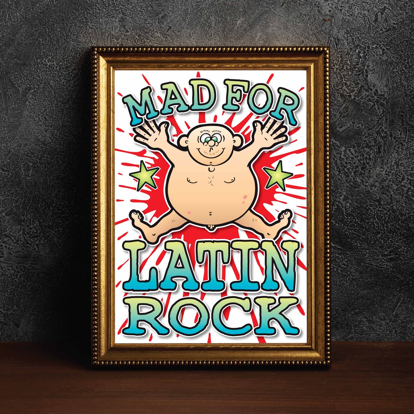 Latin Rock Art Print / Mad For Music Poster / Wall Décor