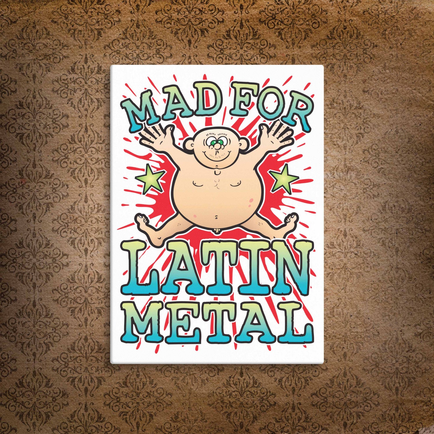 Latin Metal Canvas Print 51x71cm