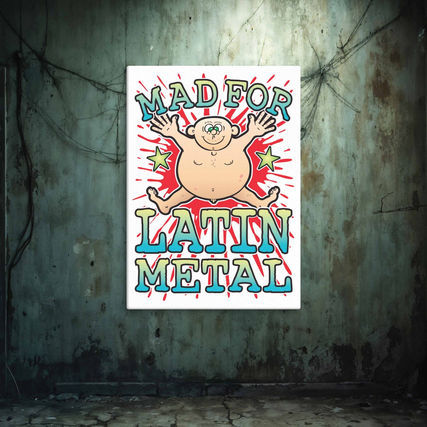 Latin Metal Canvas Print 51x71cm