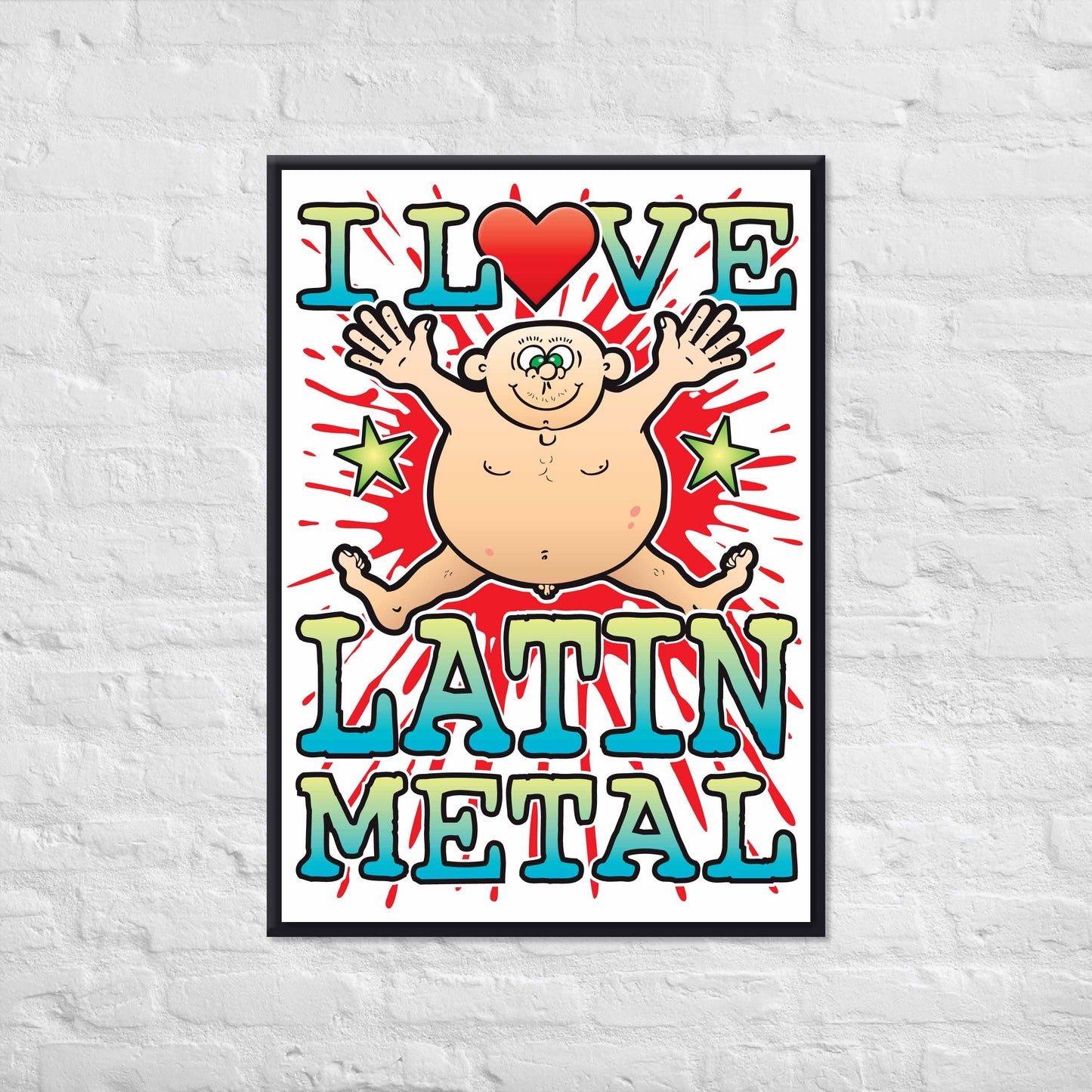 Latin Metal 50x70cm Wall Art / Love Music Poster