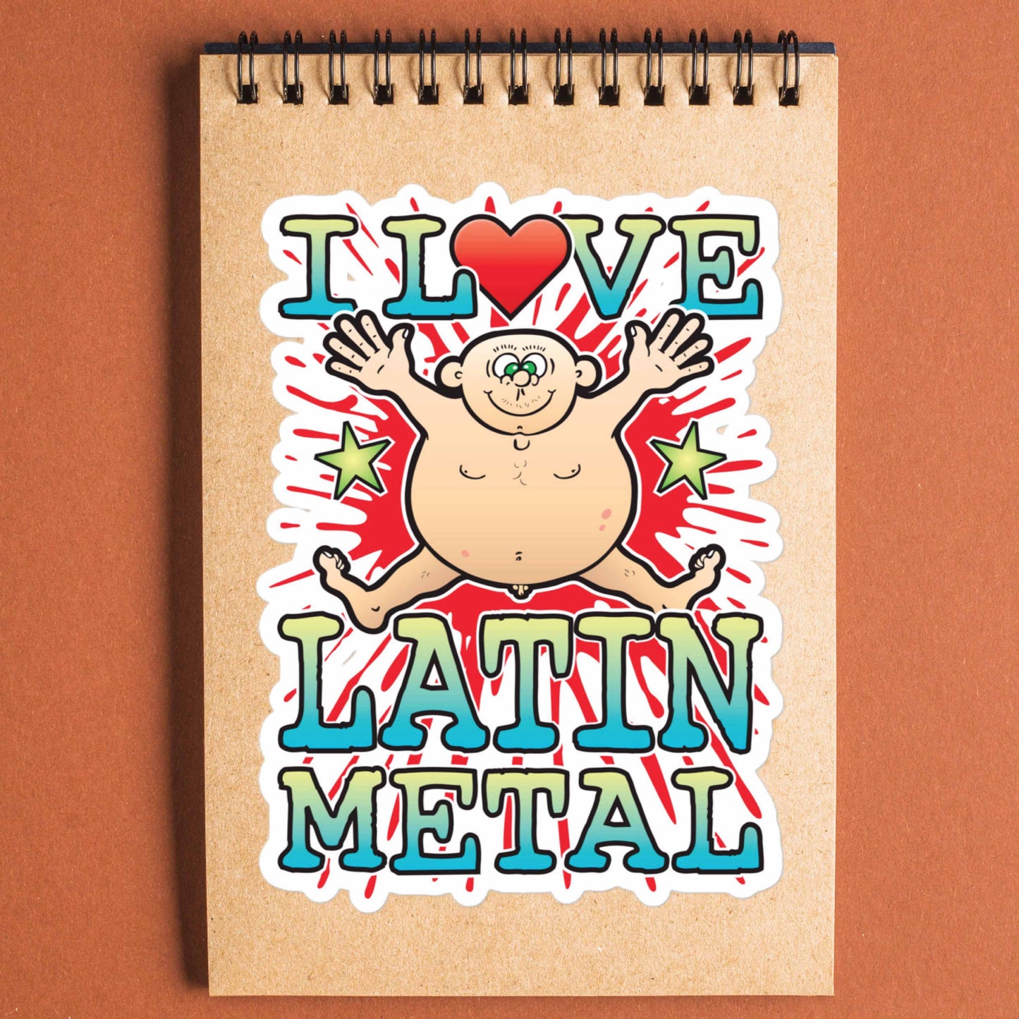 Latin Metal Vinyl Kiss-Cut Sticker / 14 x 10cm
