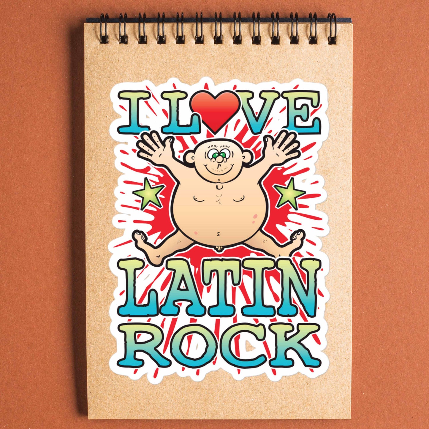Latin Rock Vinyl Kiss-Cut Sticker / 14 x 10cm