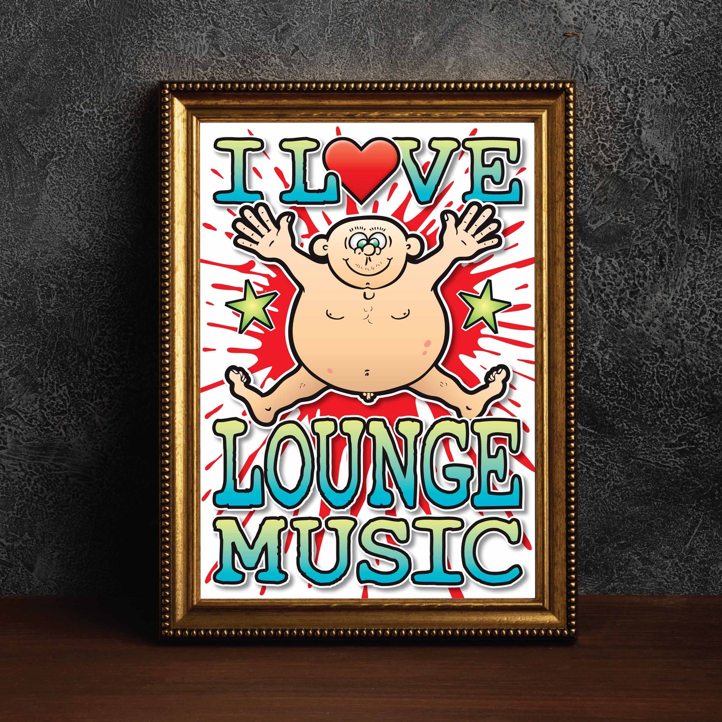 Lounge Music Art Print / Love Music Poster / Wall Décor / Rock Guru