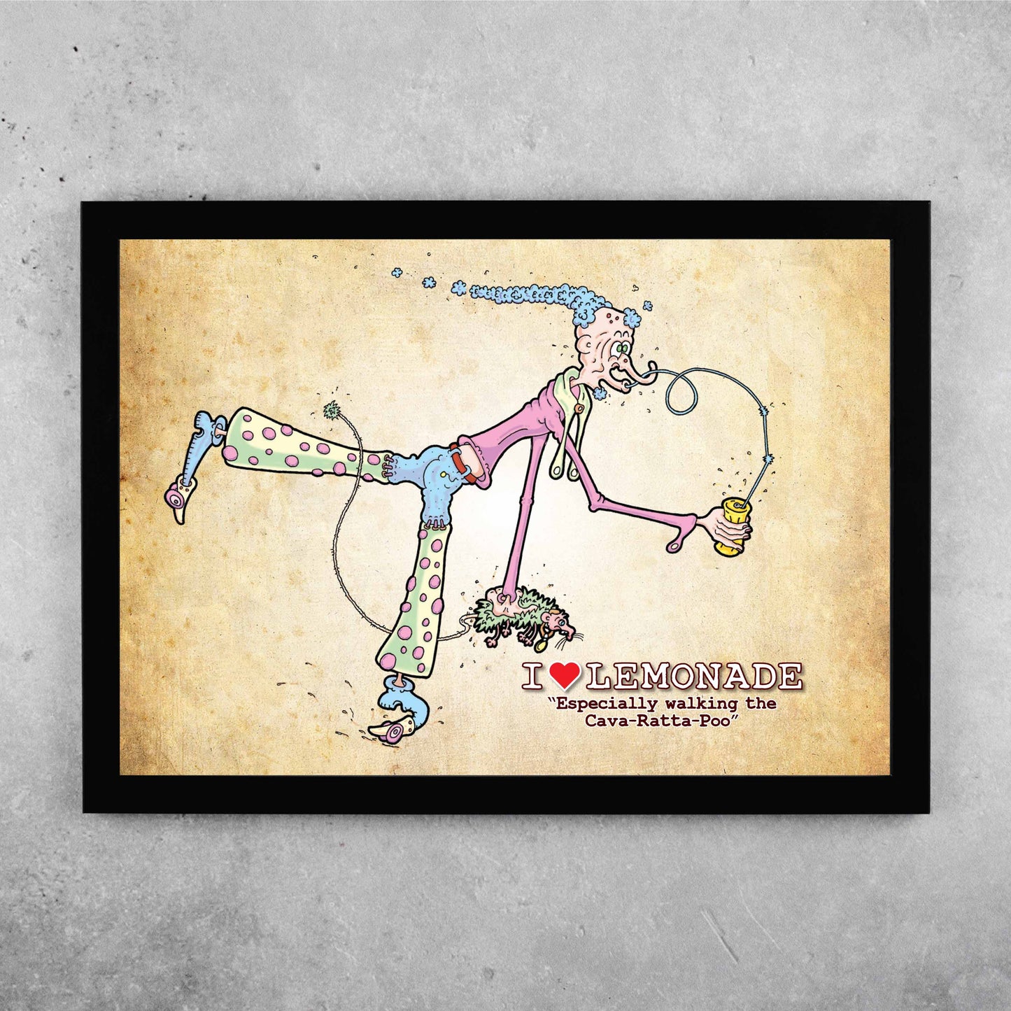 I Love Lemonade Cartoon Art Print