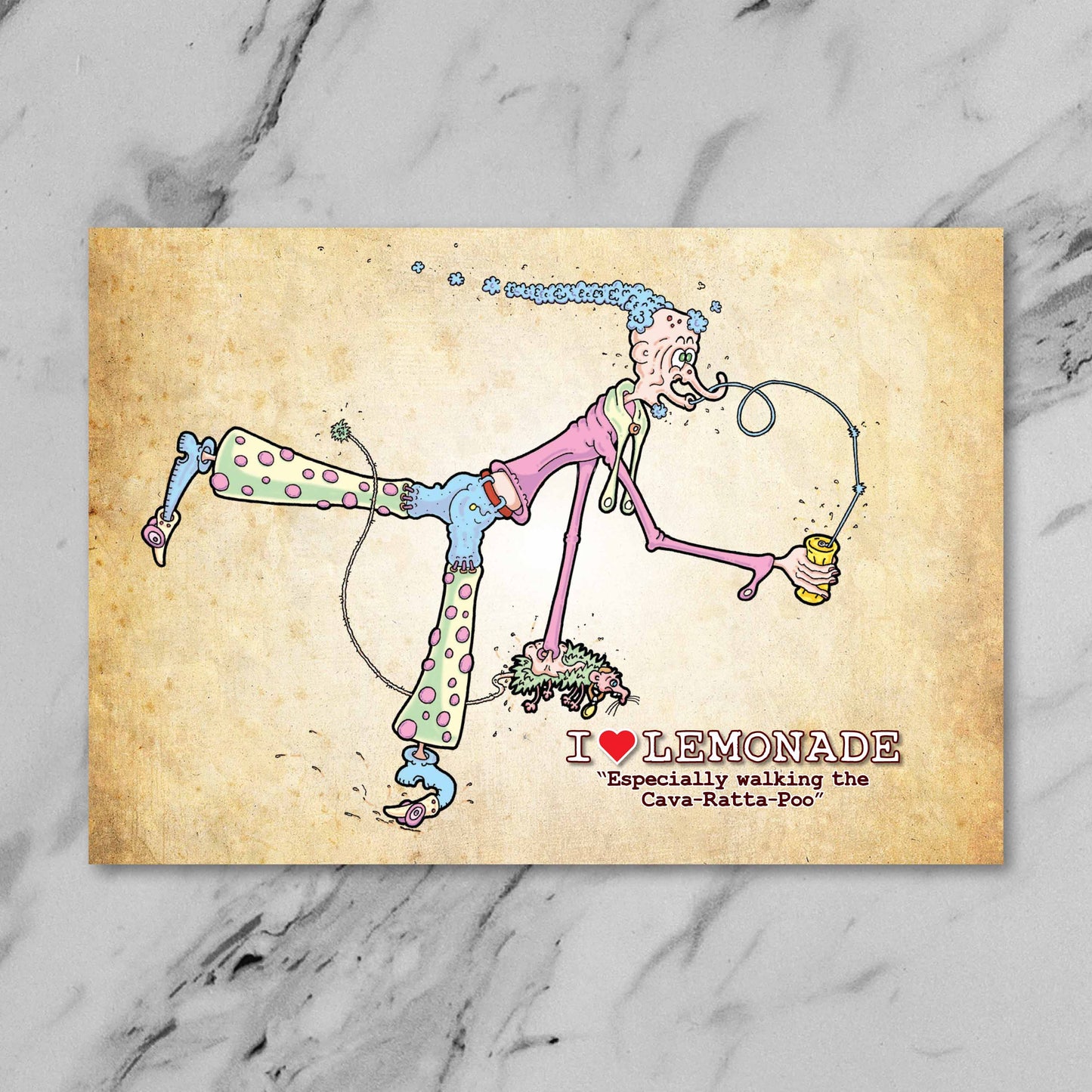 I Love Lemonade Cartoon Art Print