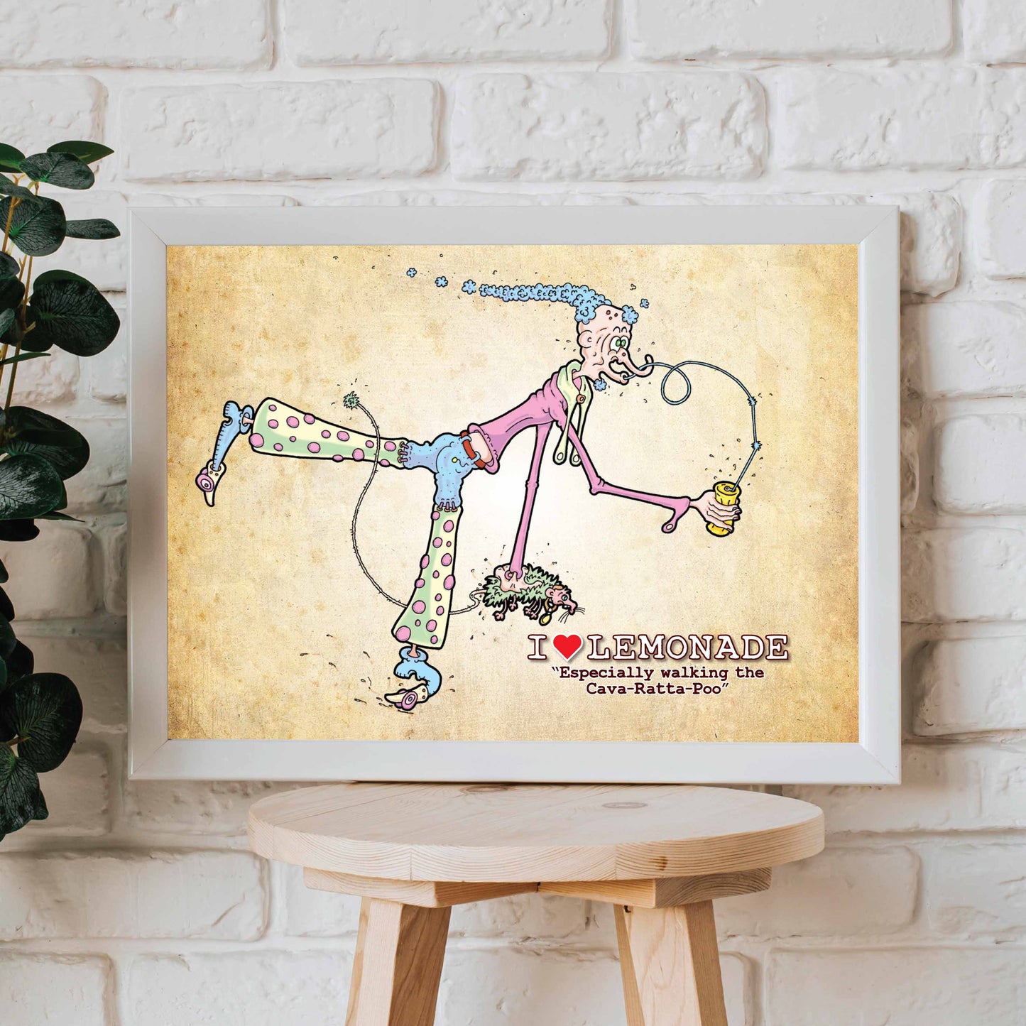 I Love Lemonade Cartoon Art Print