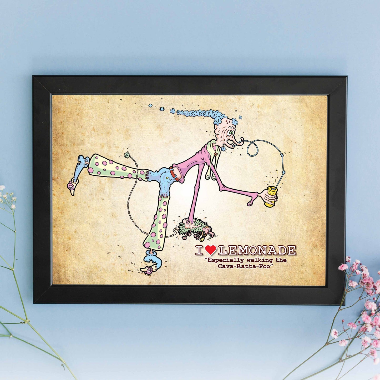 I Love Lemonade Cartoon Art Print