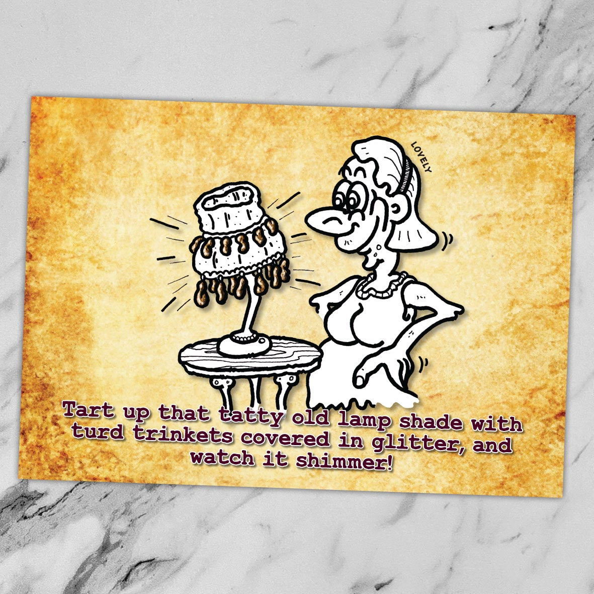 Lumpy Lamp Shade Cartoon Art Print