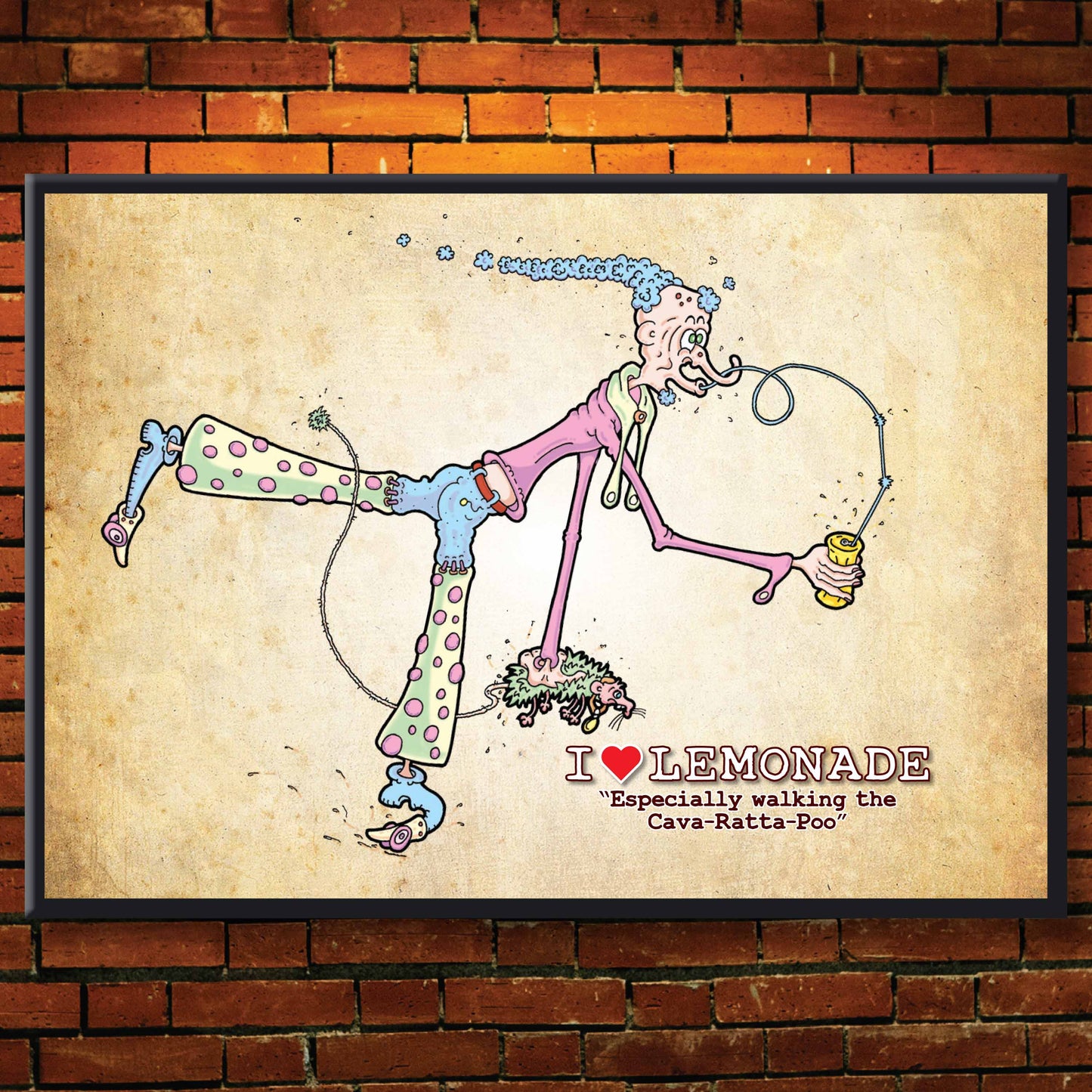 I Love Lemonade Cartoon Art Print
