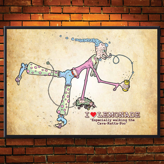 I Love Lemonade Cartoon Art Print