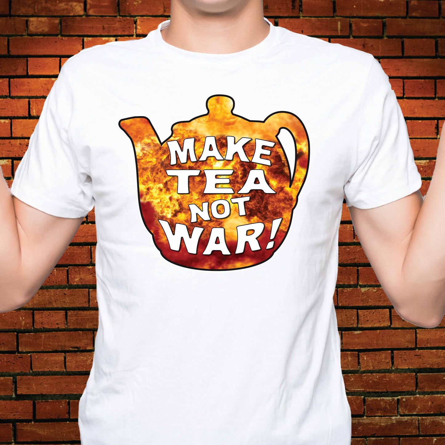 Make Tea Funny Slogan Cotton T-Shirt