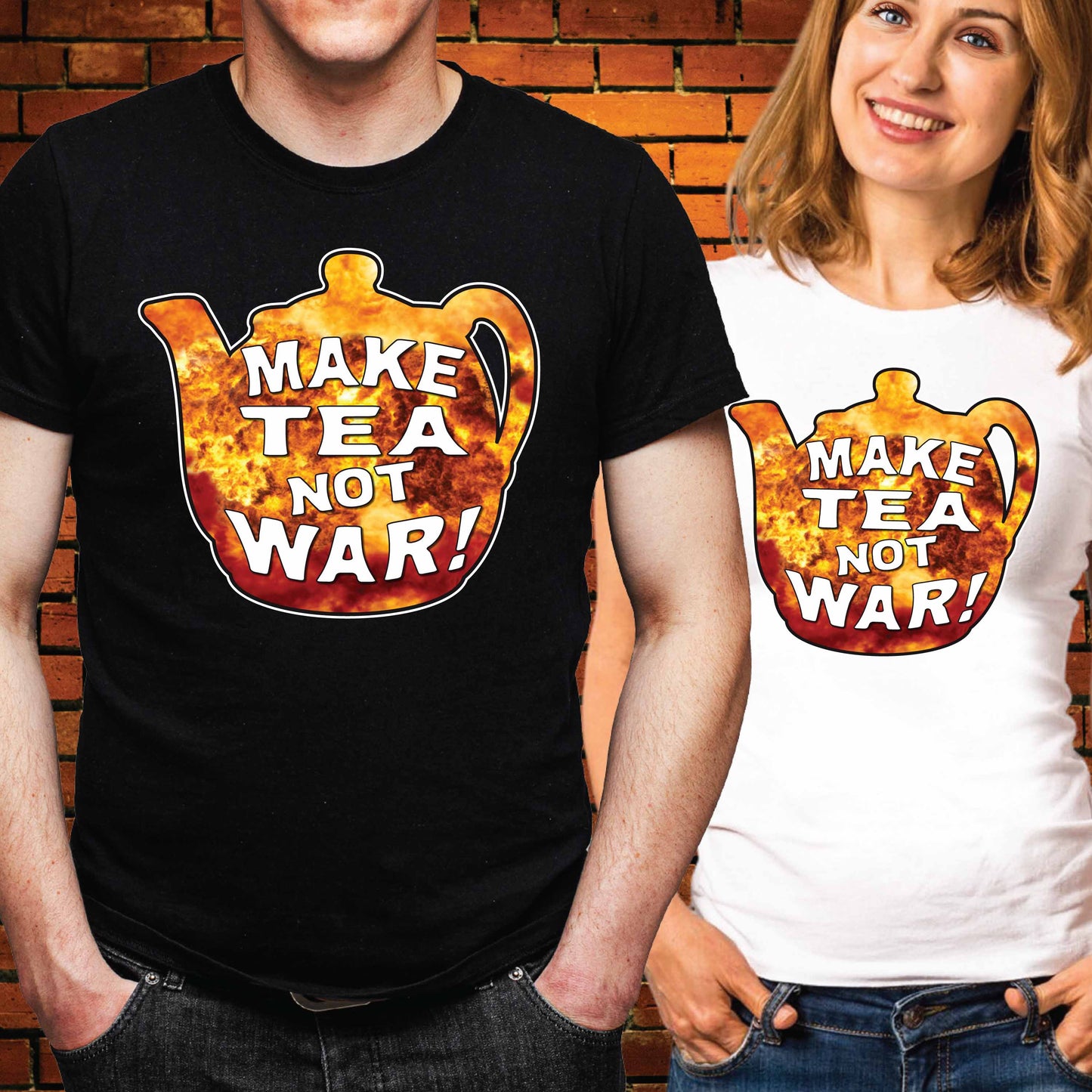 Make Tea Funny Slogan Cotton T-Shirt