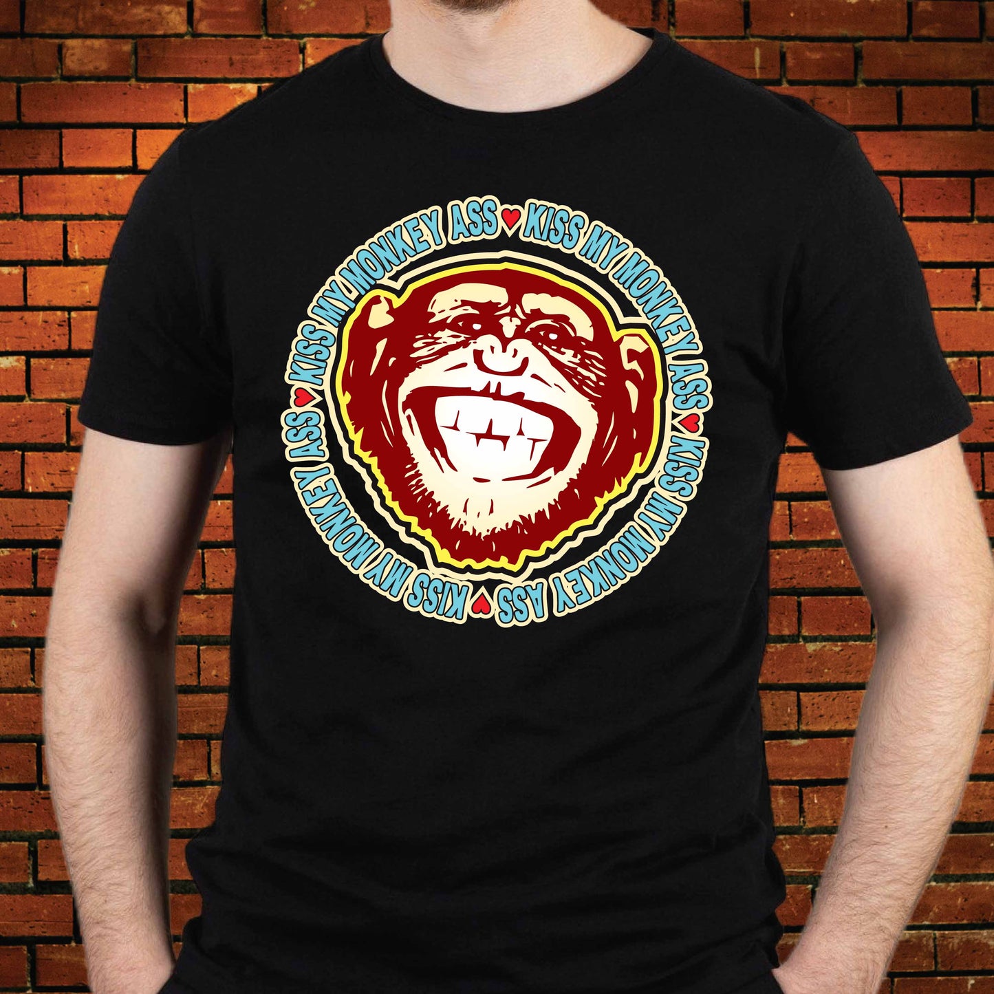 Monkey Ass Funny Slogan Cotton T-Shirt