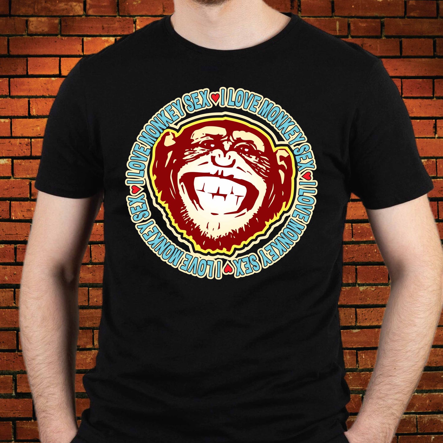 Monkey Sex Funny Slogan Cotton T-Shirt