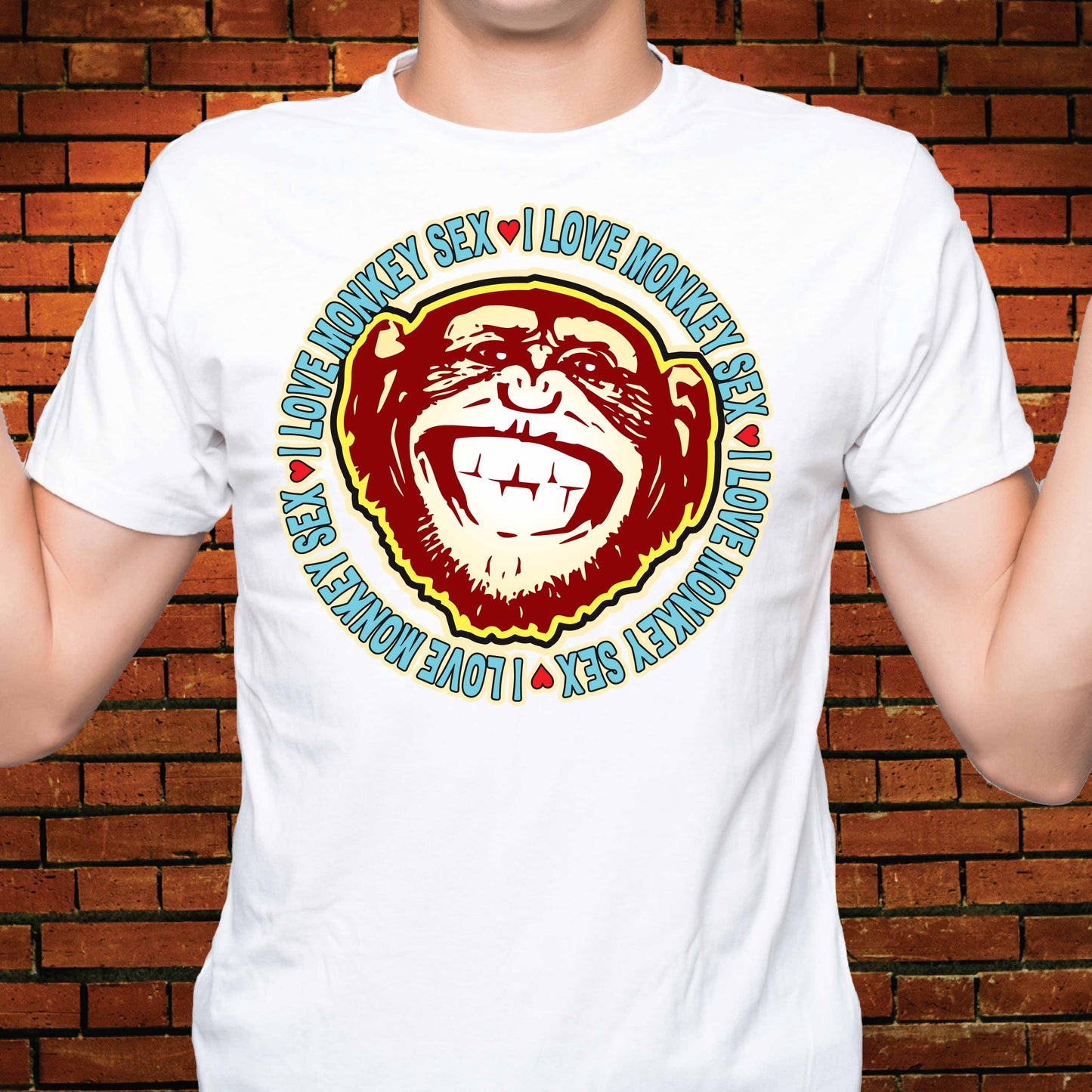 Monkey Sex Funny Slogan Cotton T-Shirt