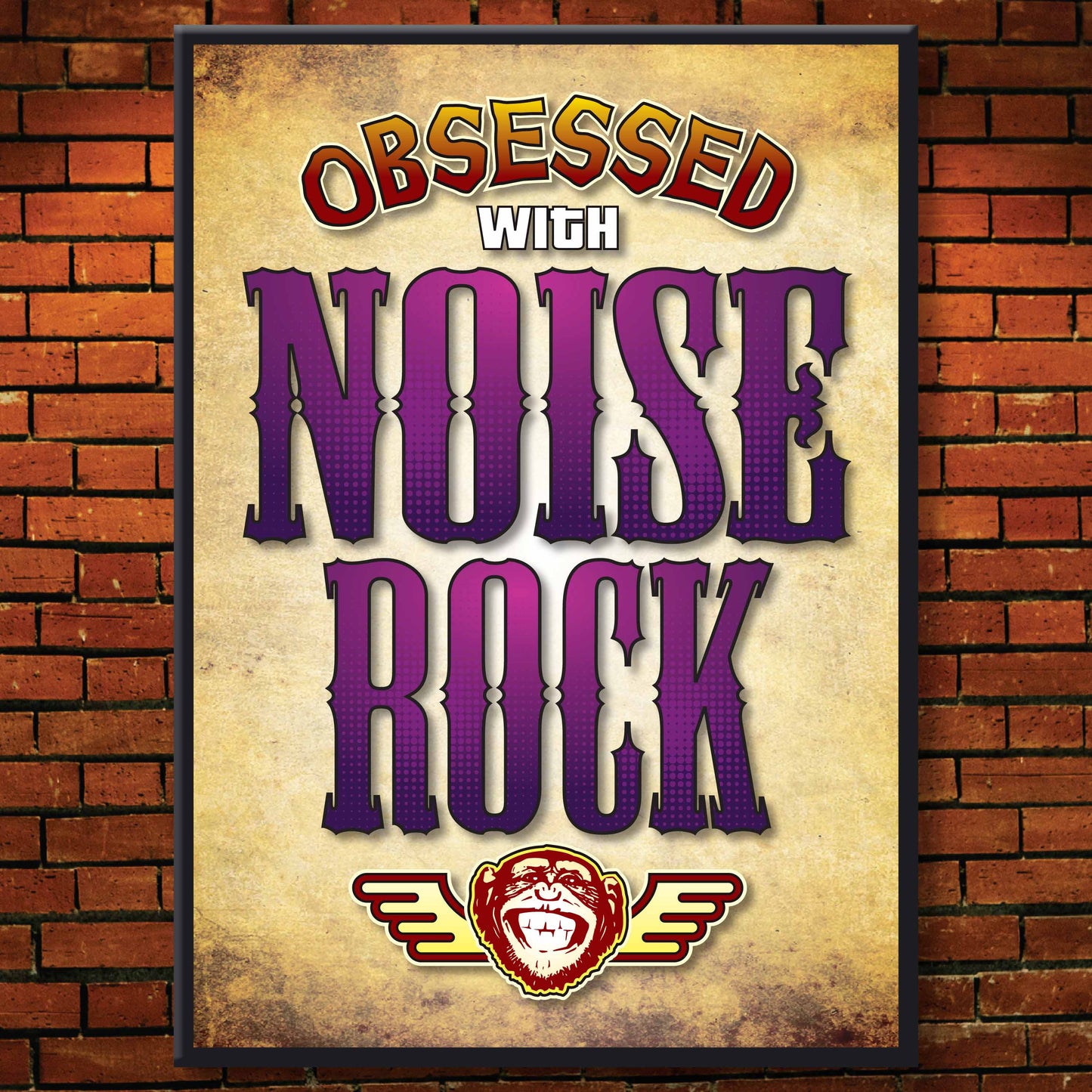 Noise Rock - Obsessed Art Poster + Birthday / Greetings Card