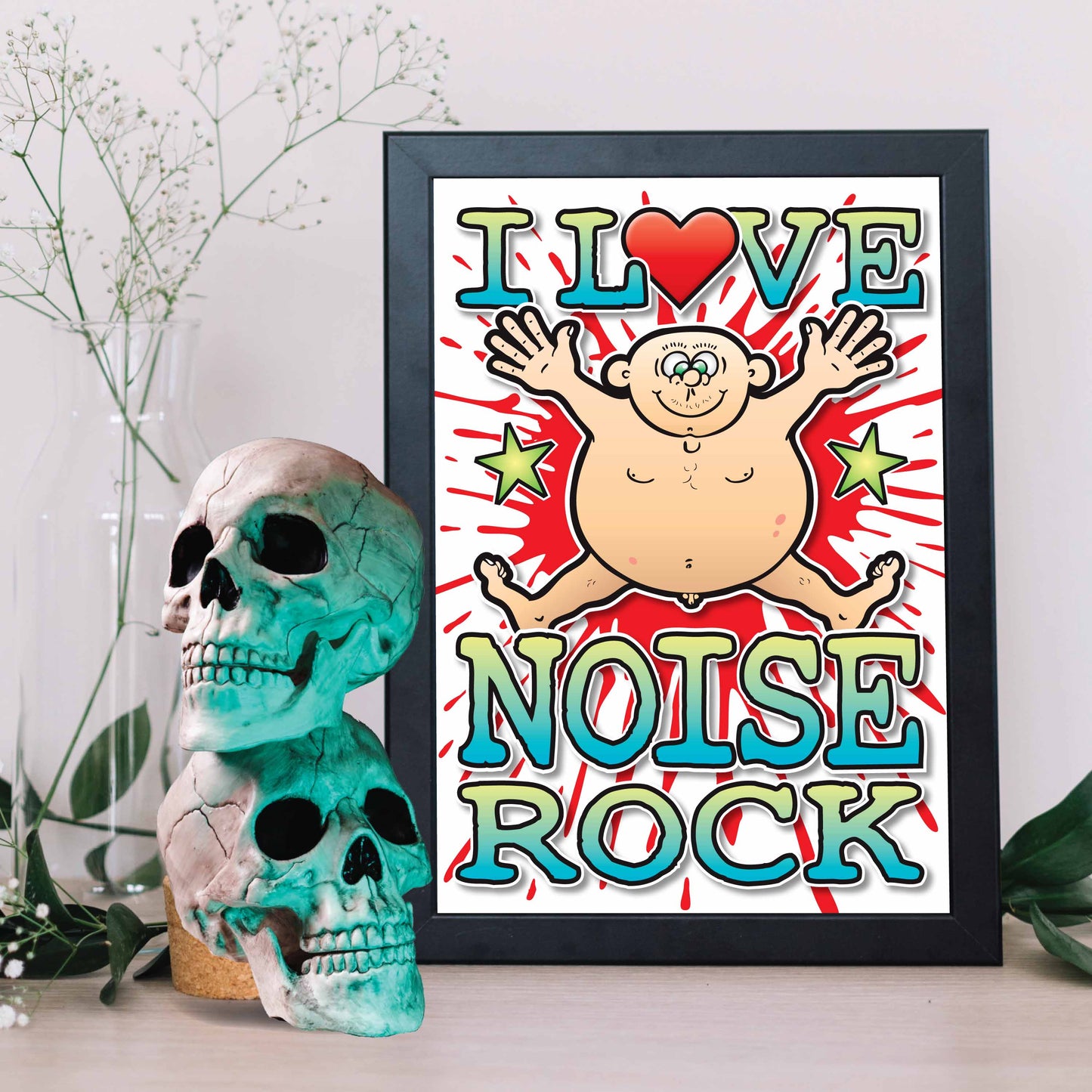 Noise Rock Art Print / Love Music Poster / Wall Décor / Rock Guru